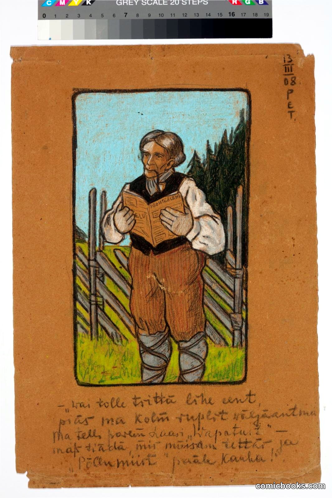 Mees ajalehega (Man with Newspaper)