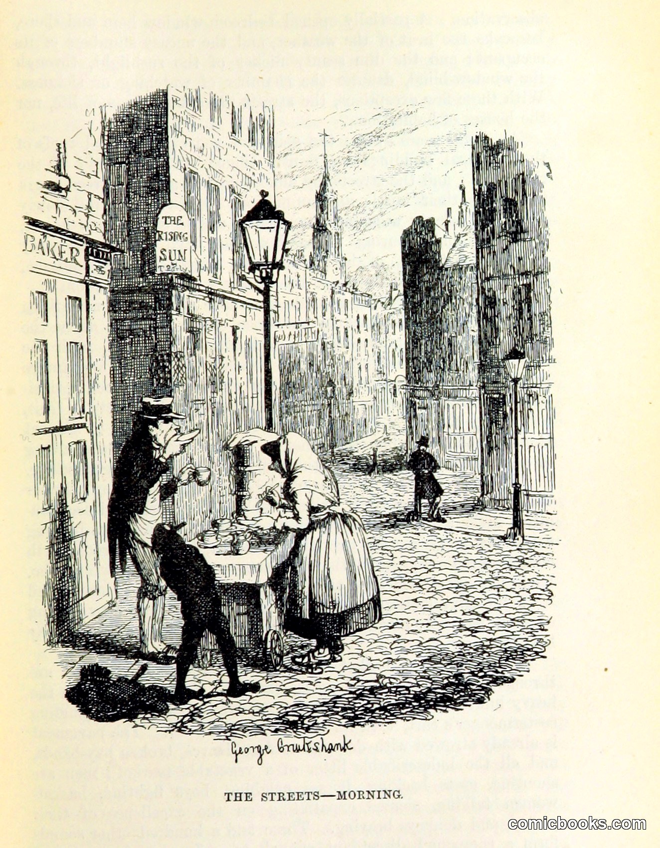 George Cruikshank, "The Streets — Morning"