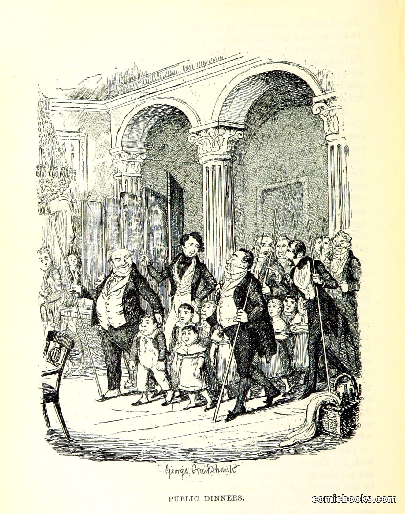 George Cruikshank, 'Public Dinners'