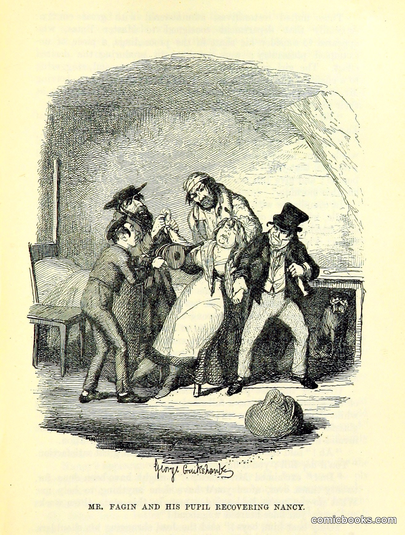 George Cruikshank, 'Mr. Fagin and His Pupil Recovering Nancy'