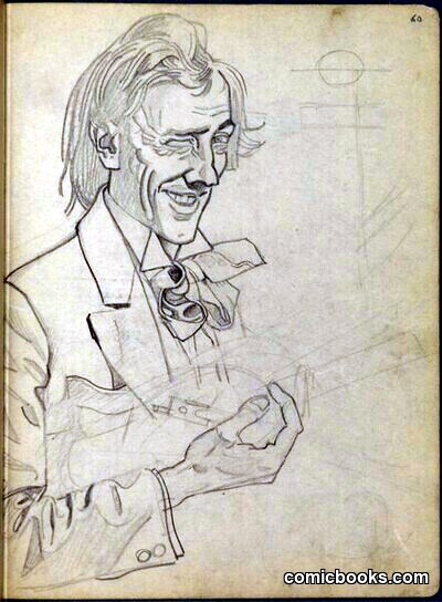 Caricature of a Grinning Violinist