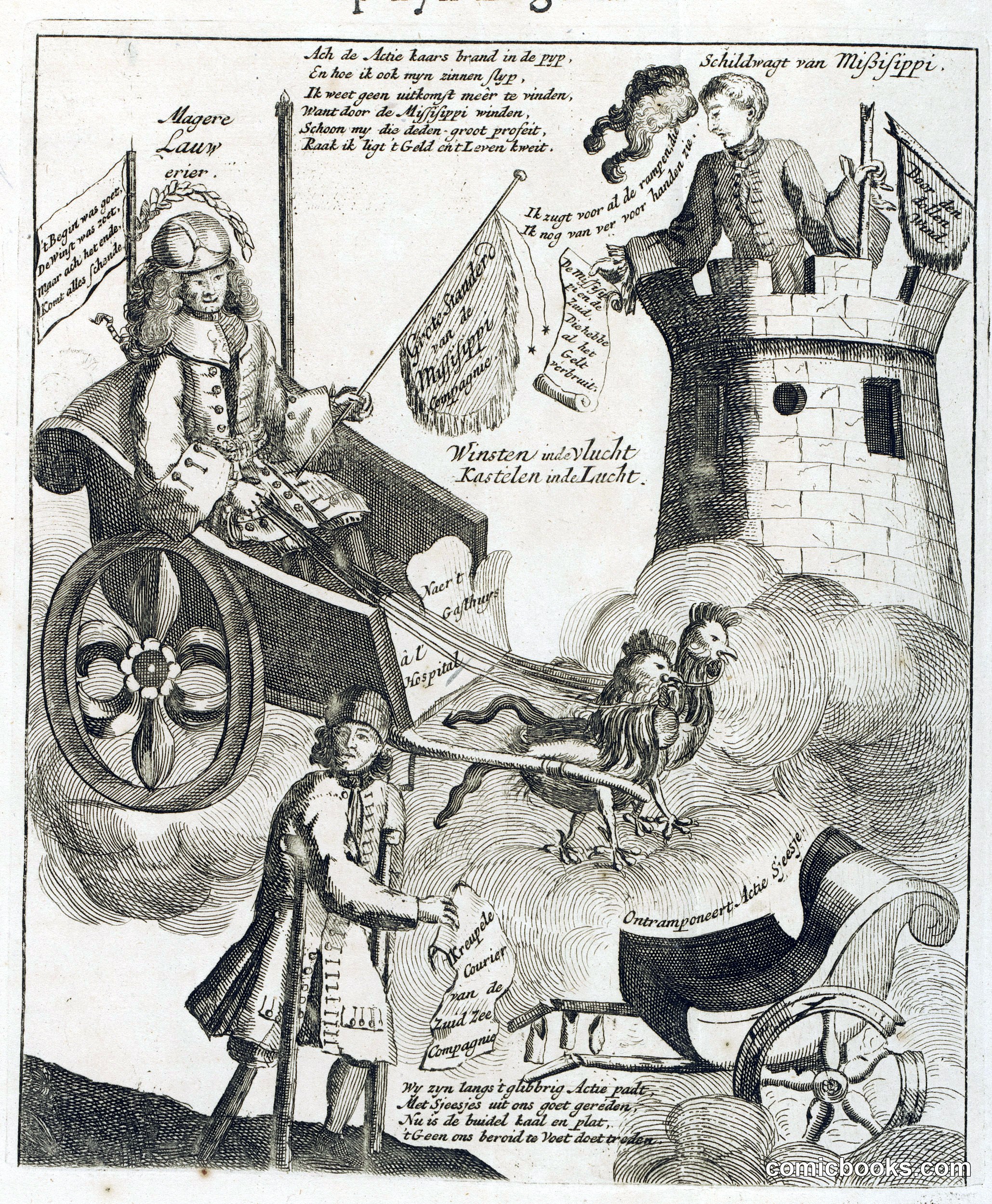 John Law, Inventor of the Wind Business, in His Triumphal Carriage