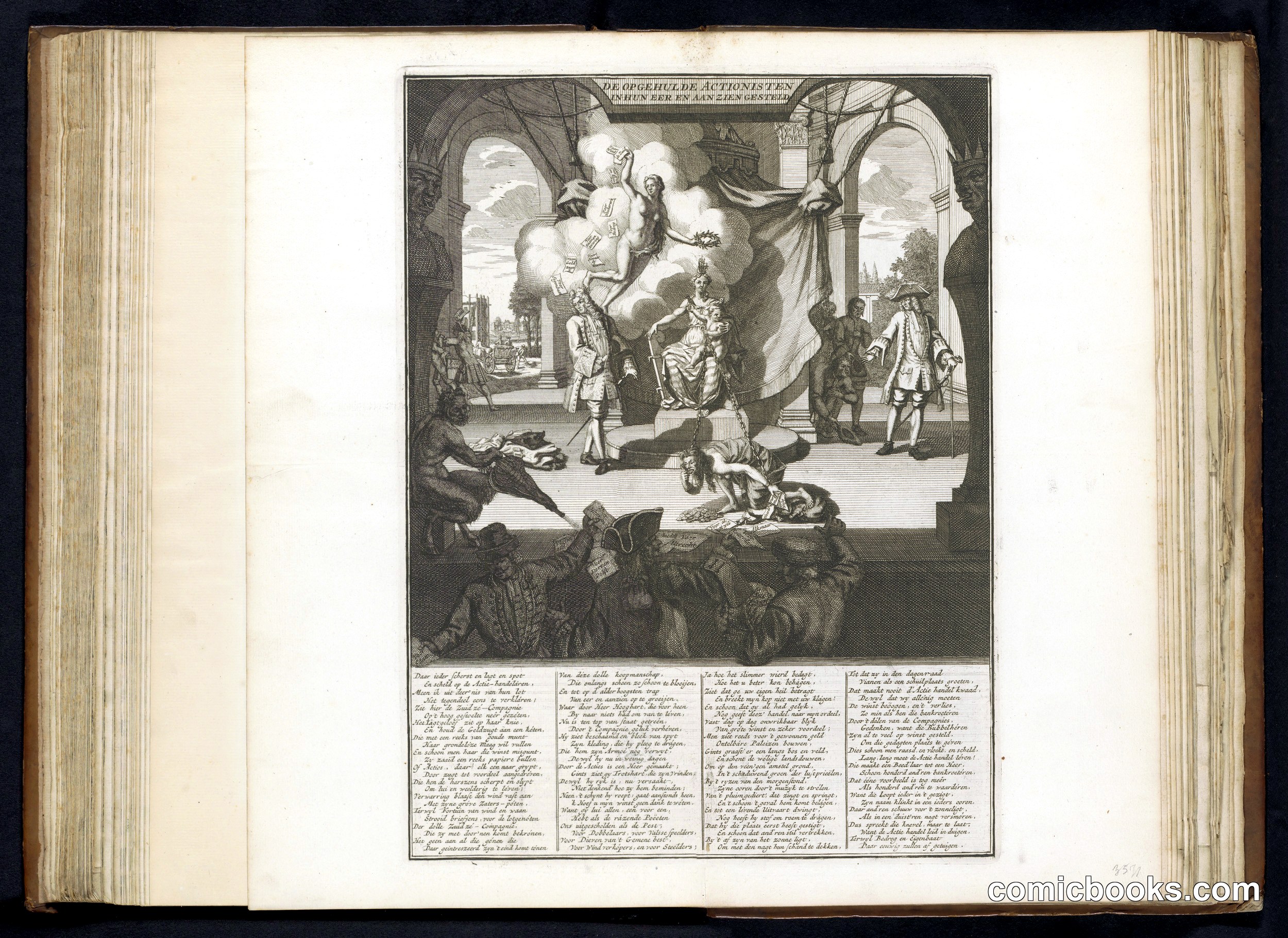 The South Sea Company with Avarice on a Chain