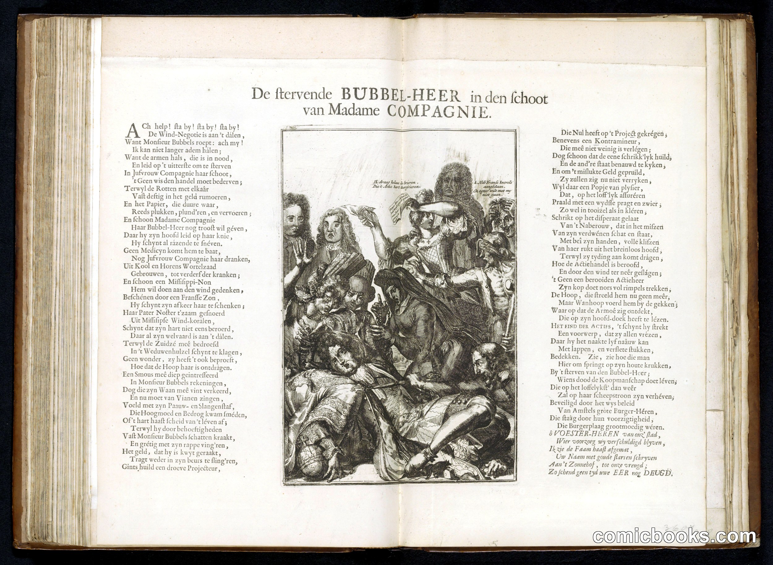 De stervende Bubbel-Heer in den schoot van Madame Compagnie (The Dying Bubble-Lord in the Lap of Madame Company)