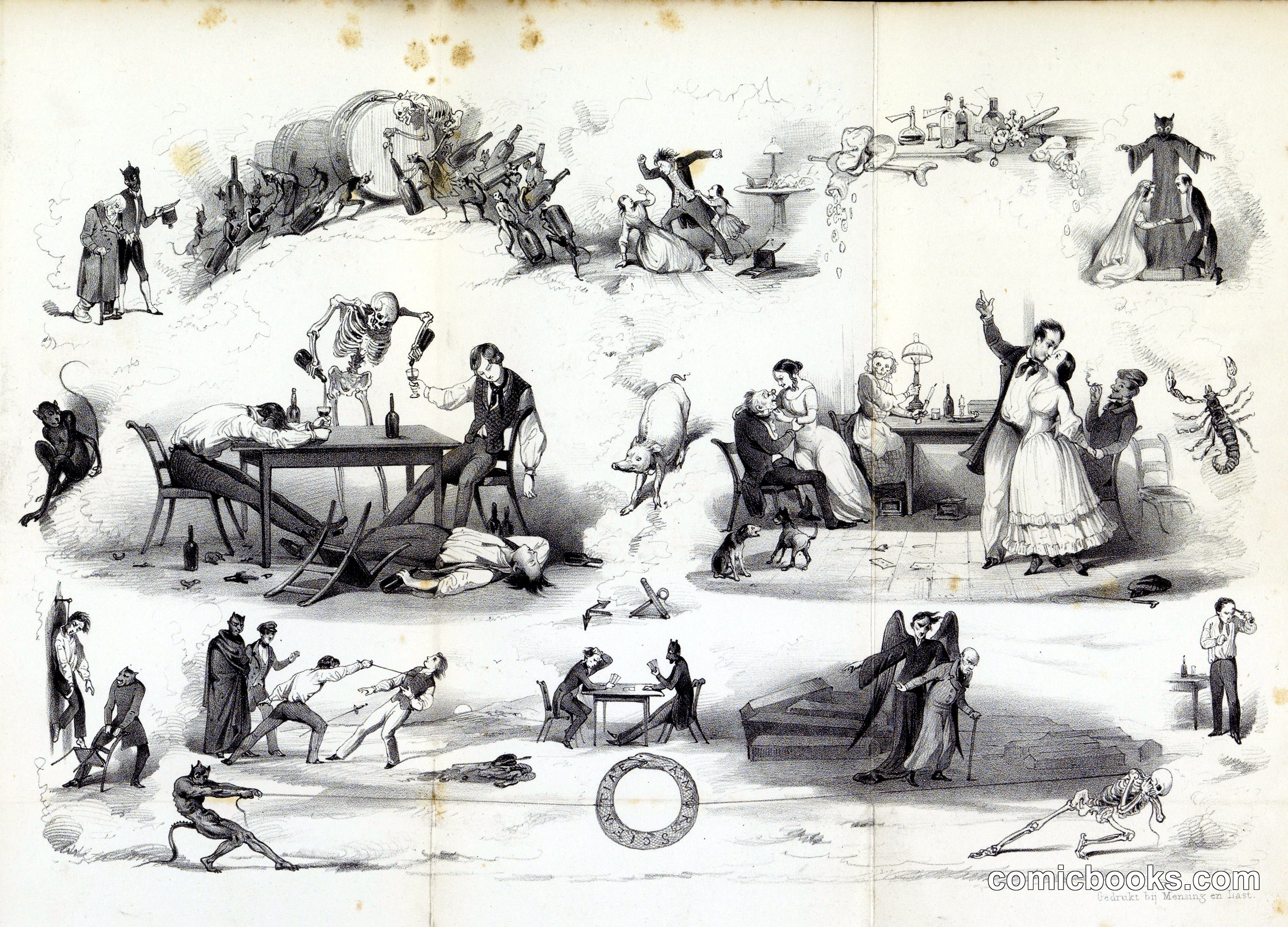 A Student's Revelry: Comic Scenes of Disorder