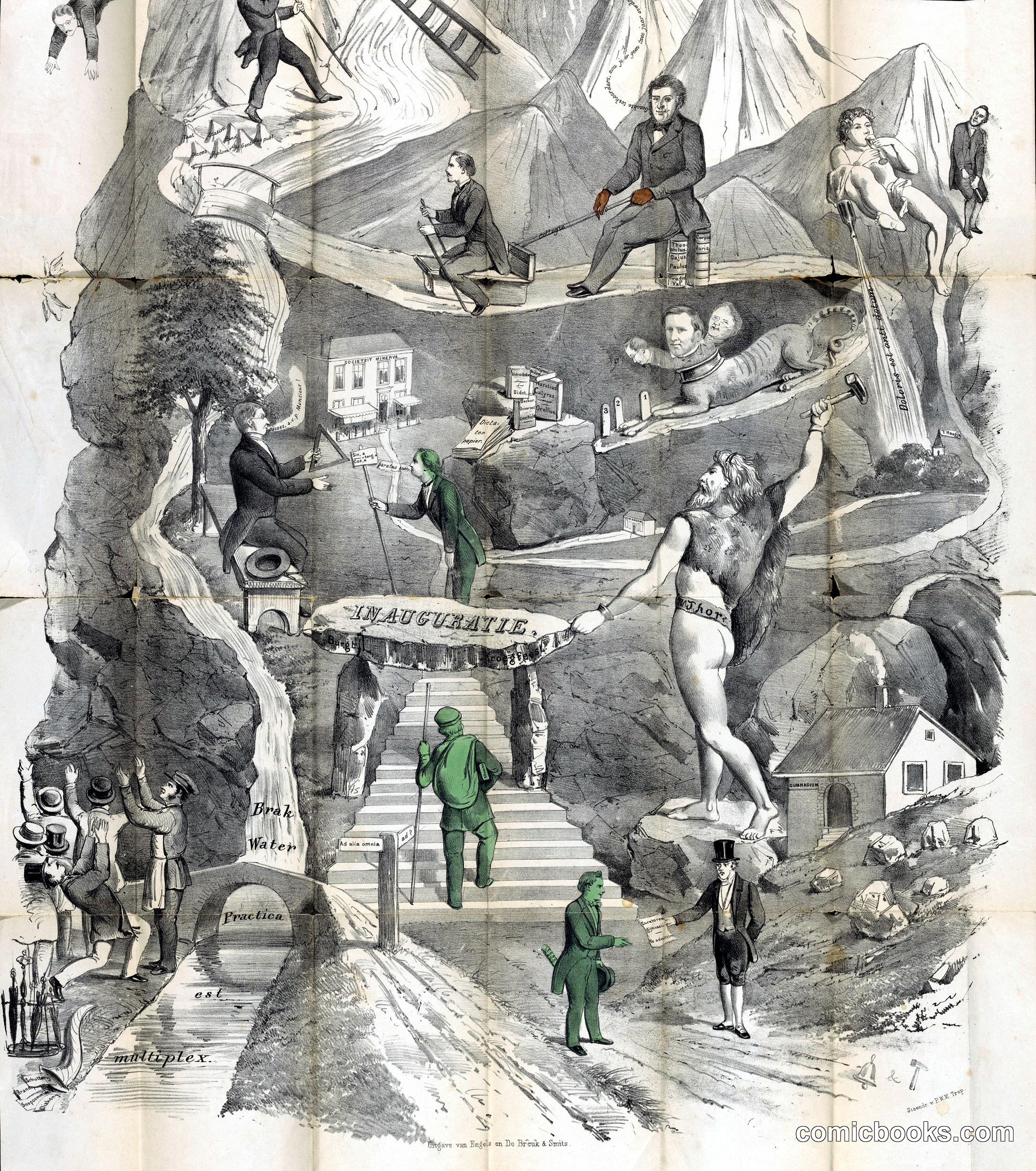 Inauguration [Cave Scene with Academic Figures]