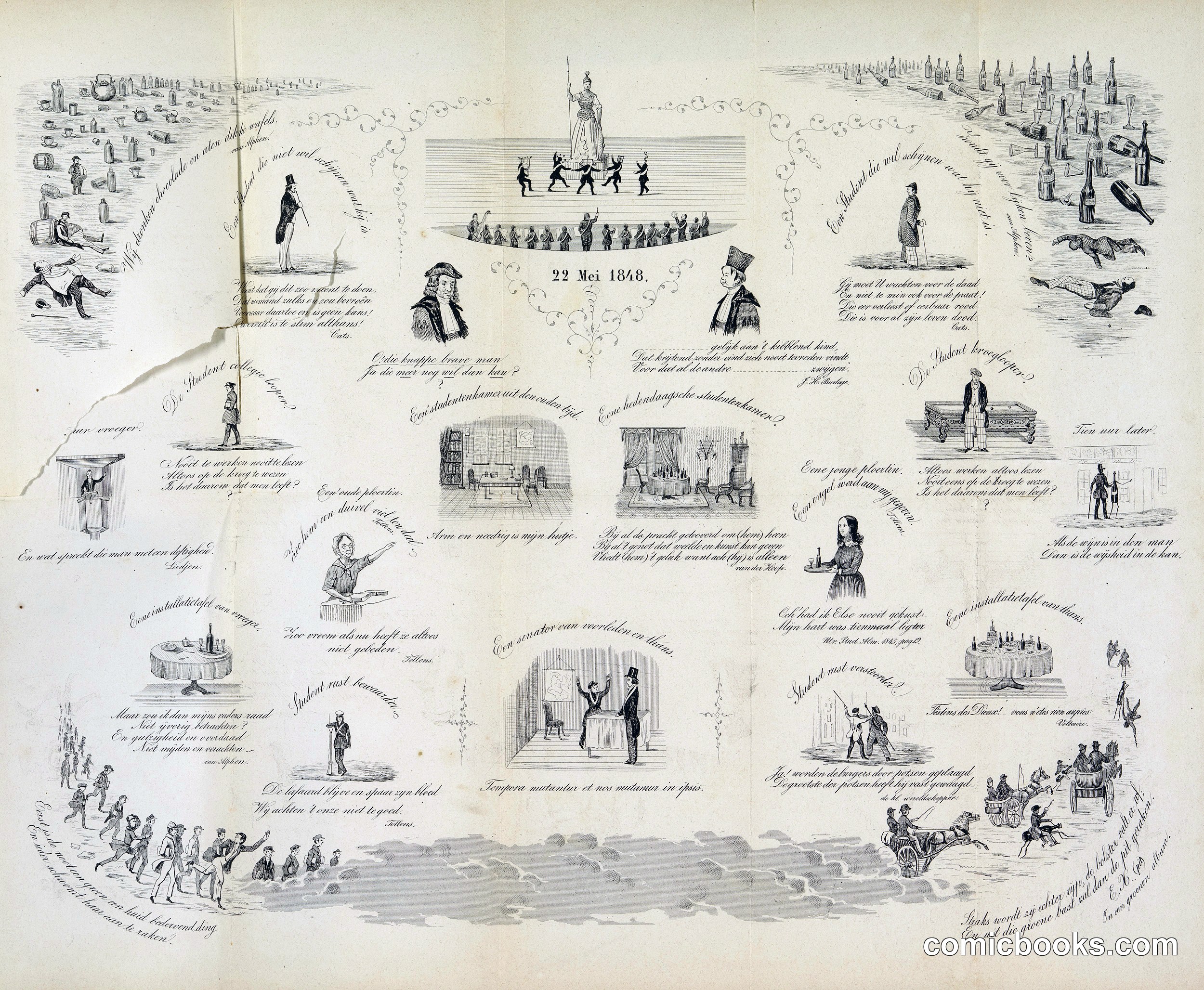 Dutch Student Satire, 29 May 1848