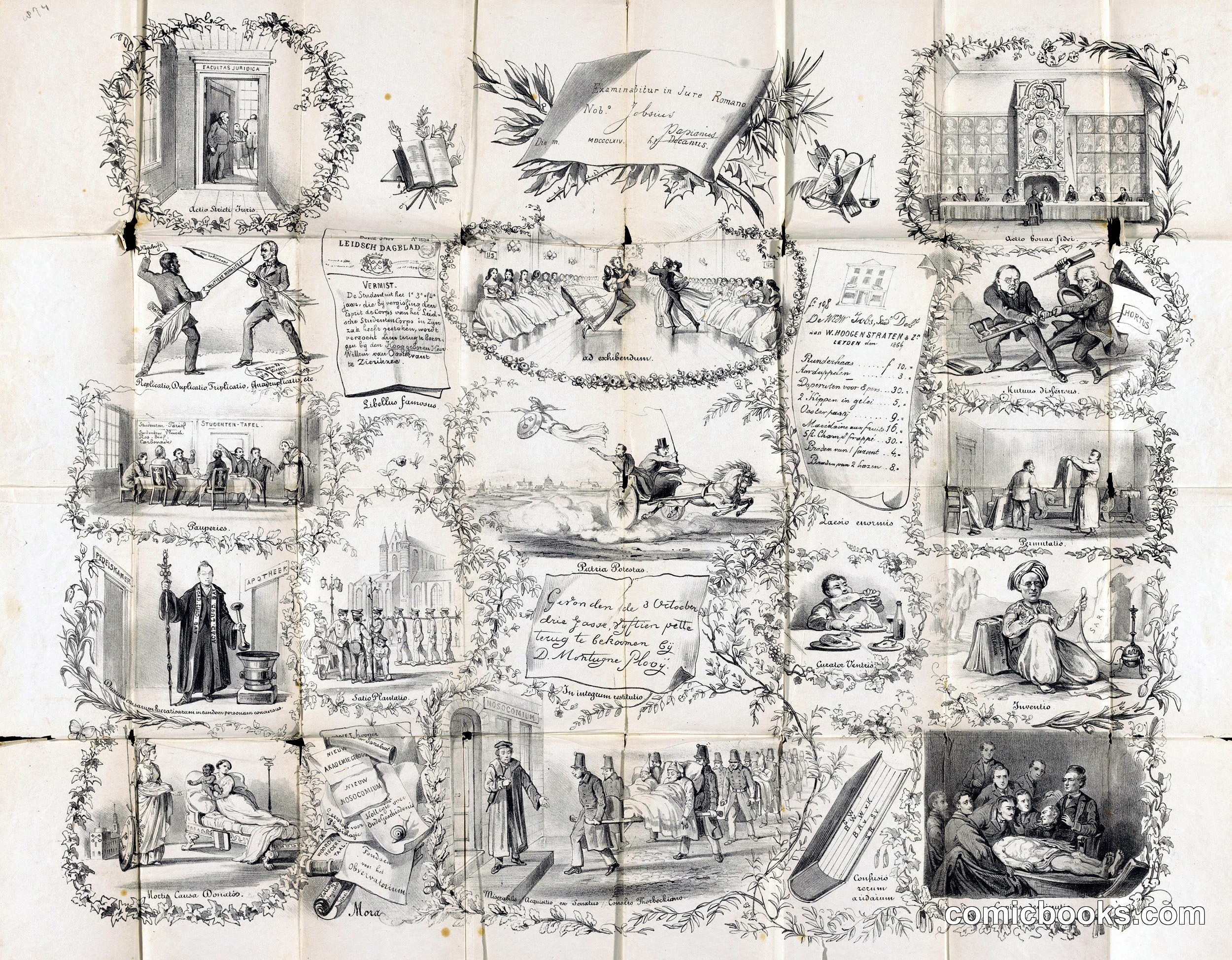 Student Life: A Leidse Studentenalmanak Print