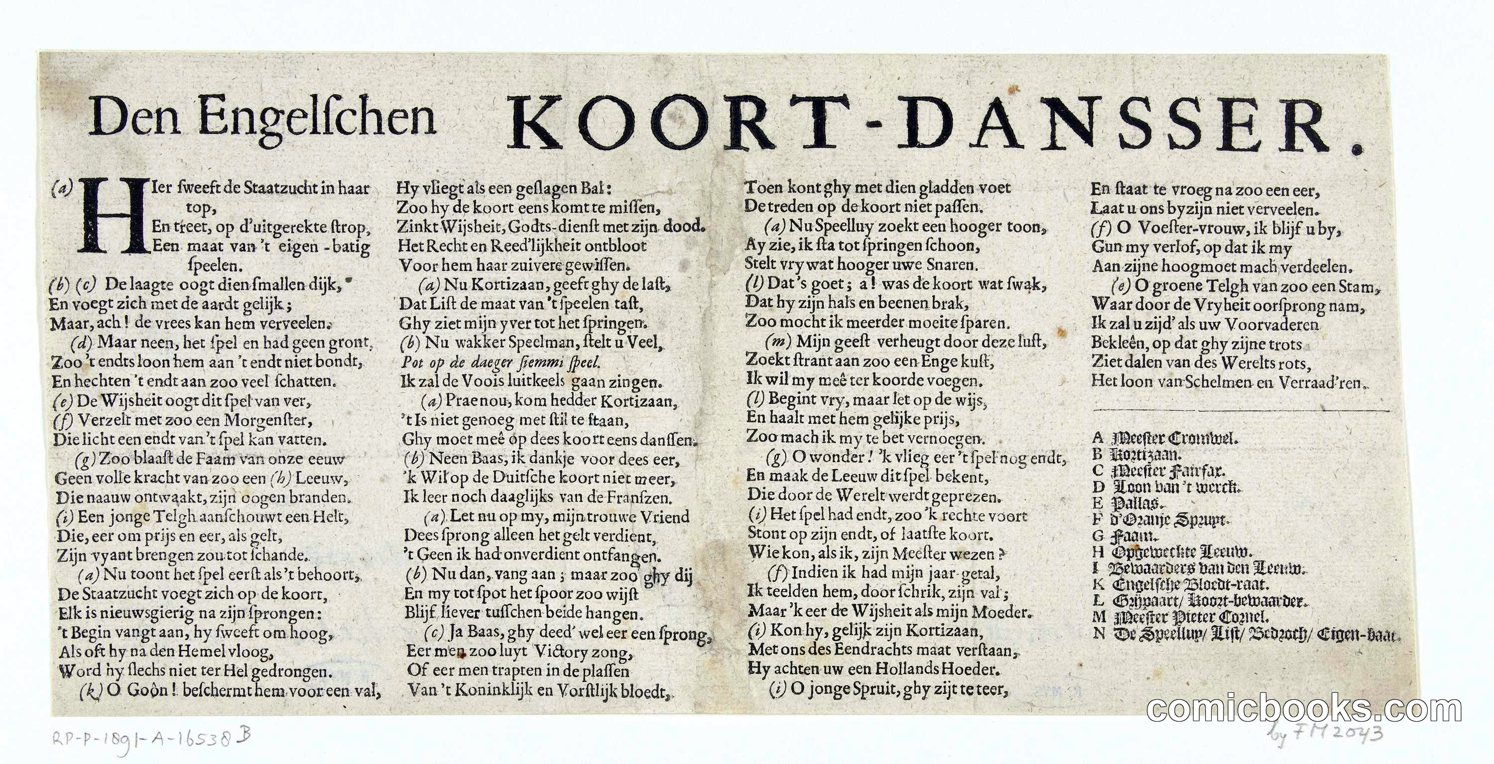 Den Engelfschen Koort-Dansser (The English Rope-Dancer)