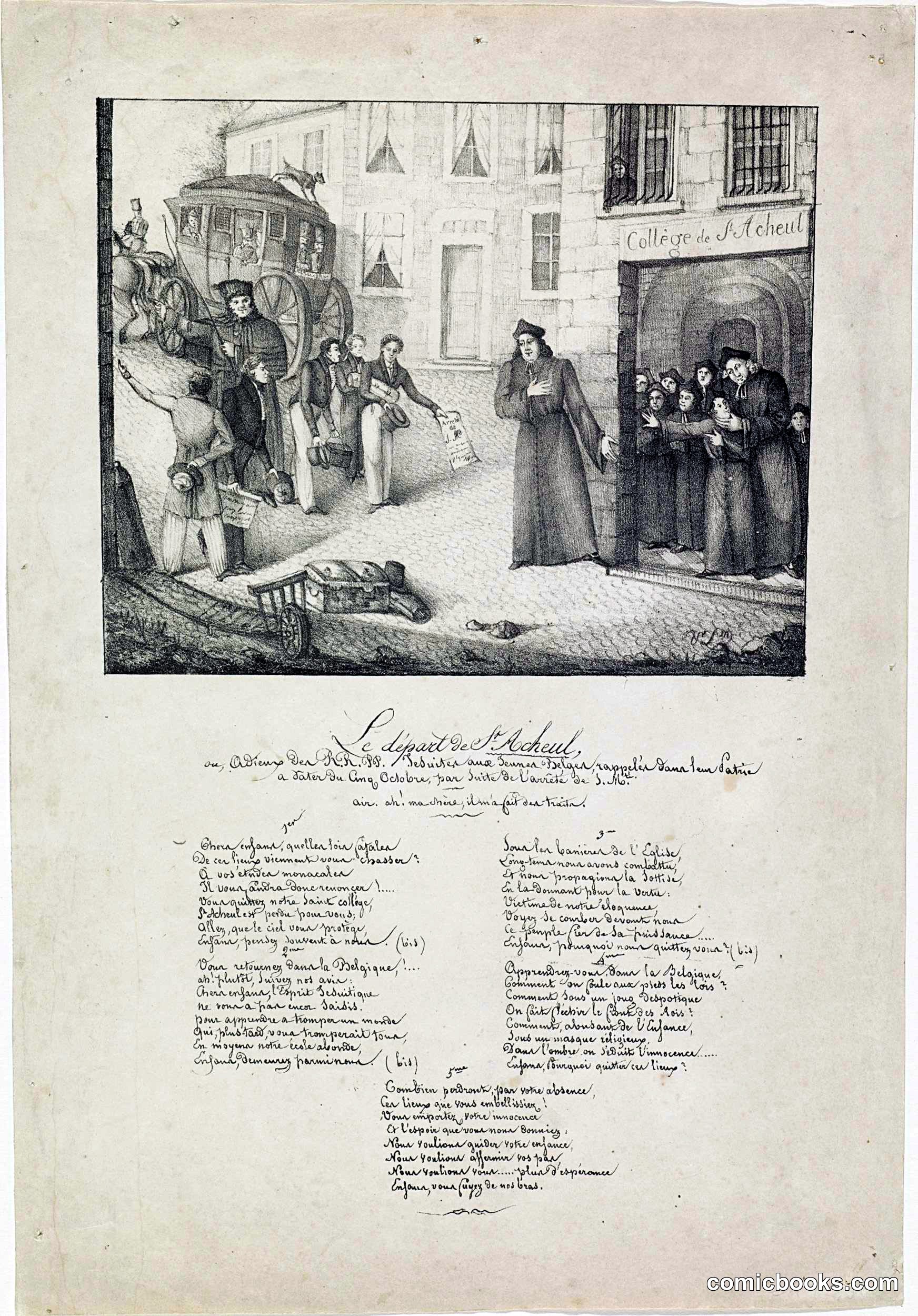 Departure of Seminary Students from St. Acheul