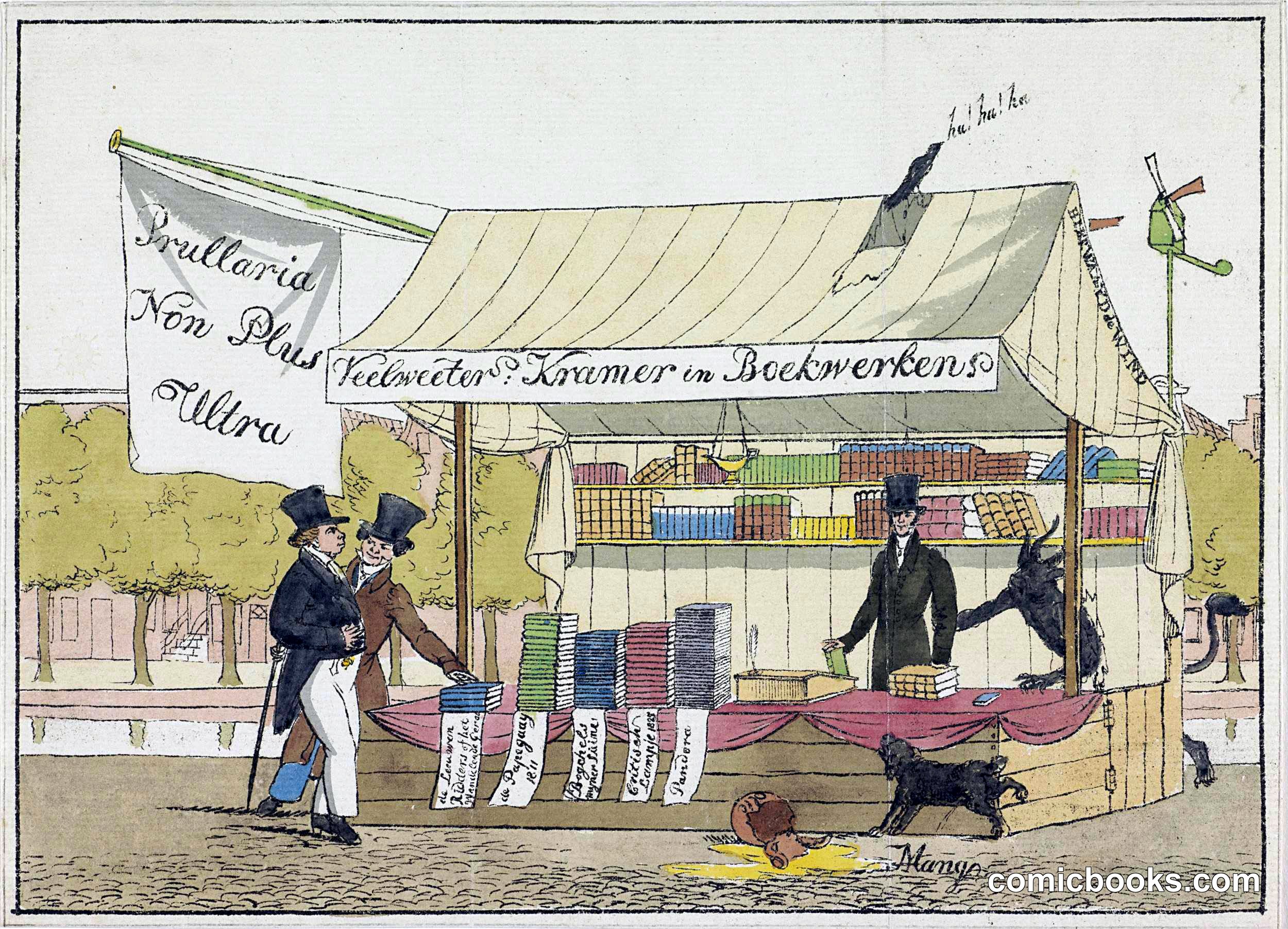 Satirical Print on Writer and Publisher Antony Cramer