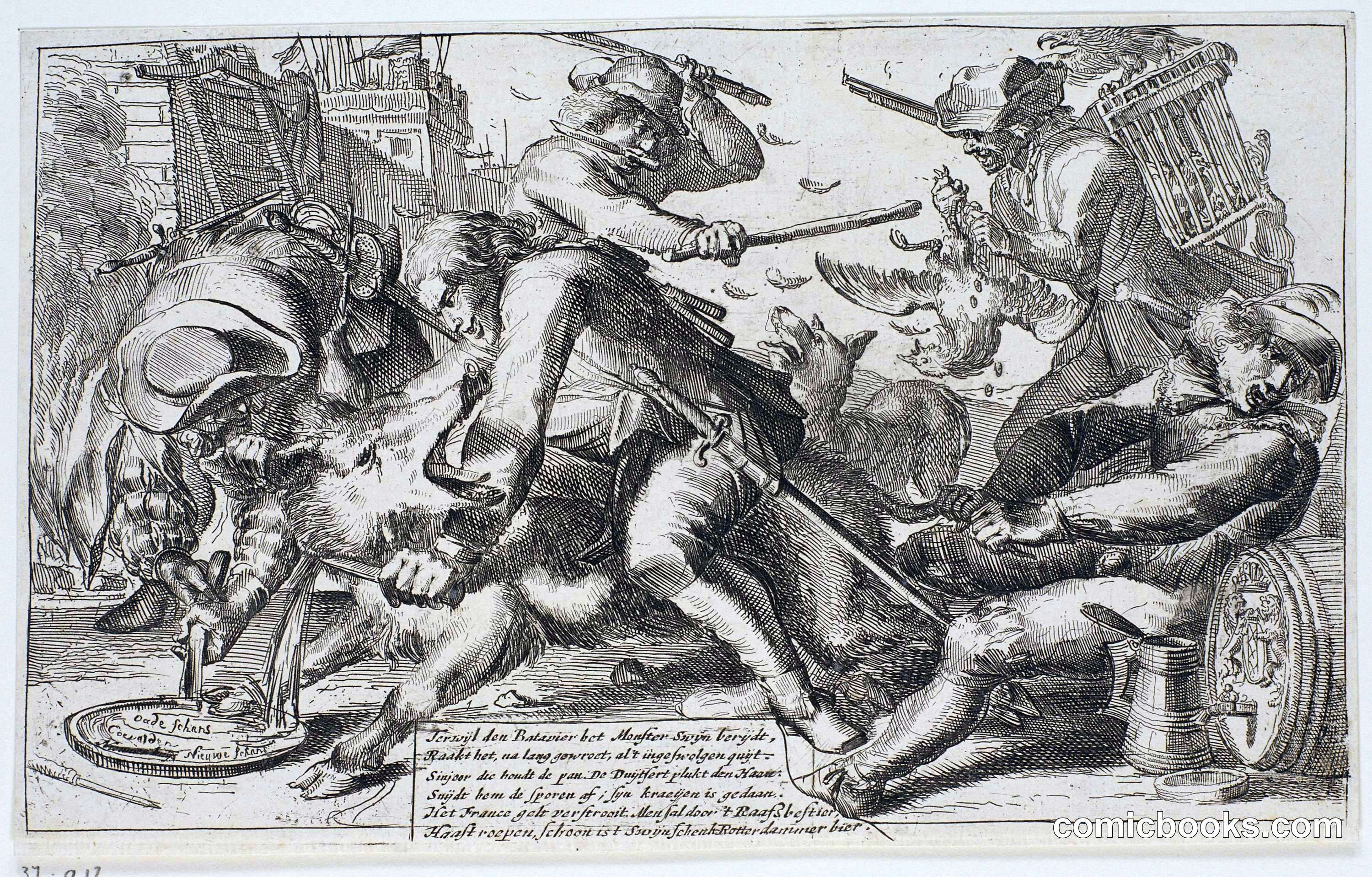 Political Satire on the Treaty of Münster, 1674