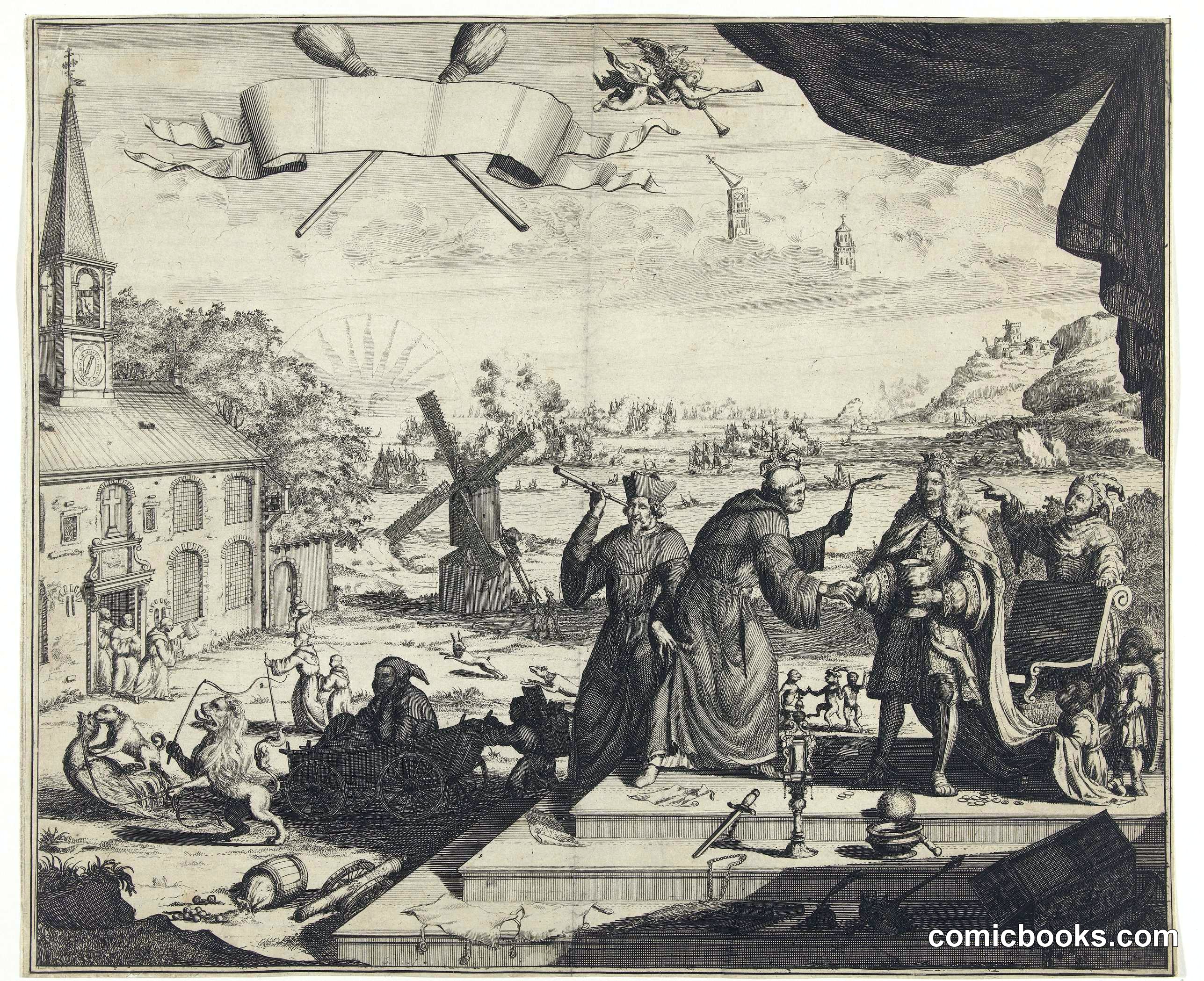 Satirical Print on James II After the Loss at Cape La Hogue