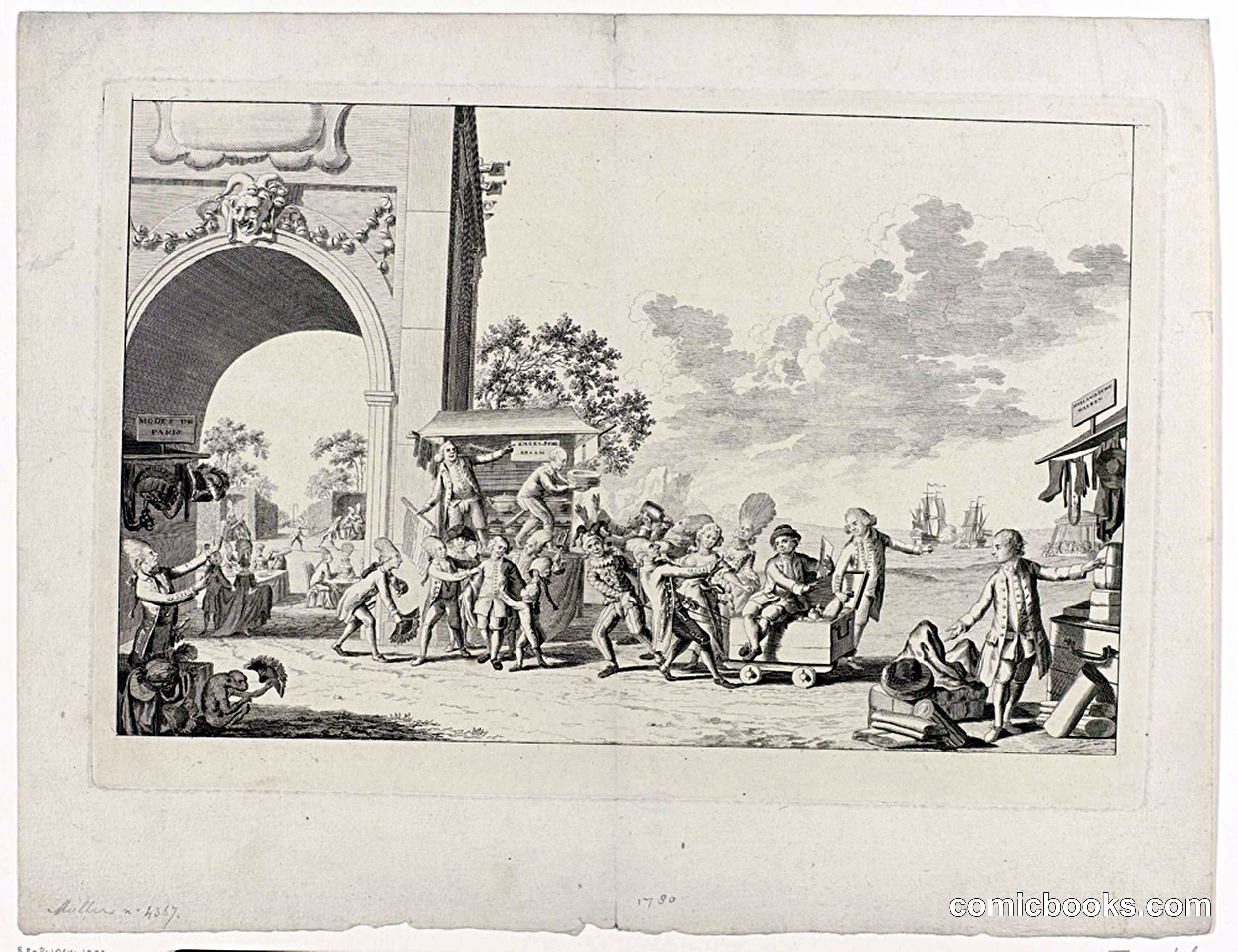 Dutch Political Satire on Pro-English Sentiment, 1780