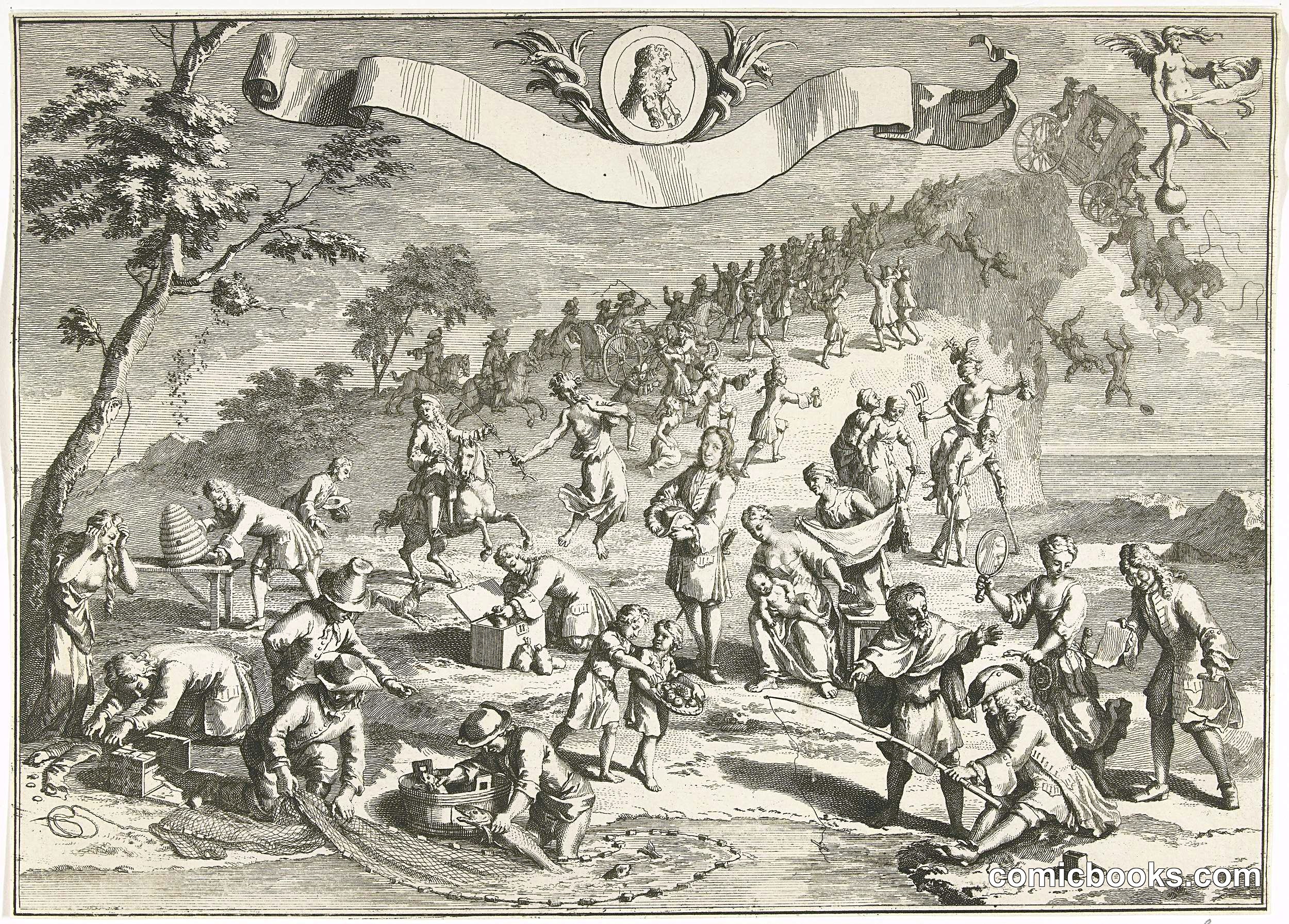 Hebzucht probeert Fortuna in te halen (Greed Attempts to Overtake Fortune)