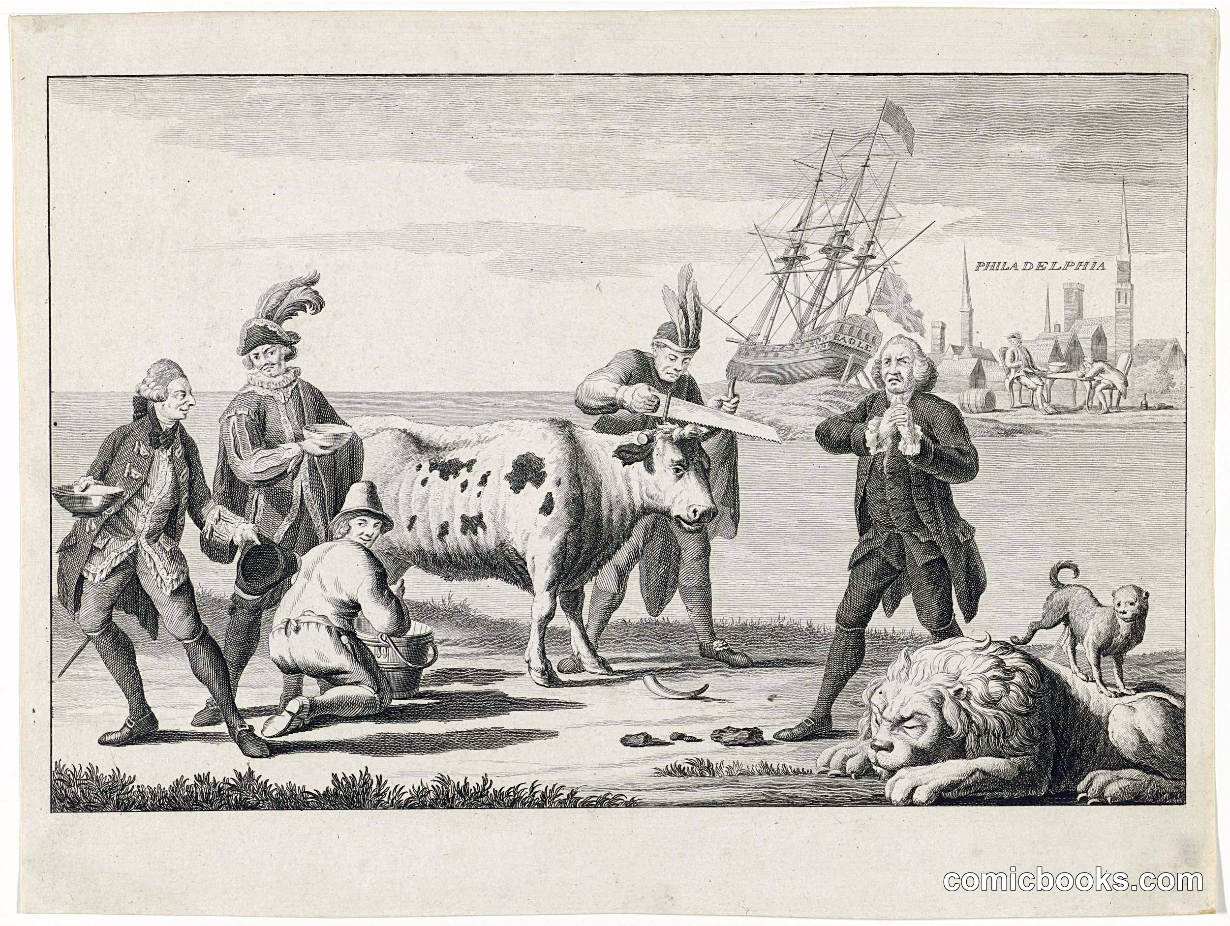 Dutch Political Satire on English Losses in America