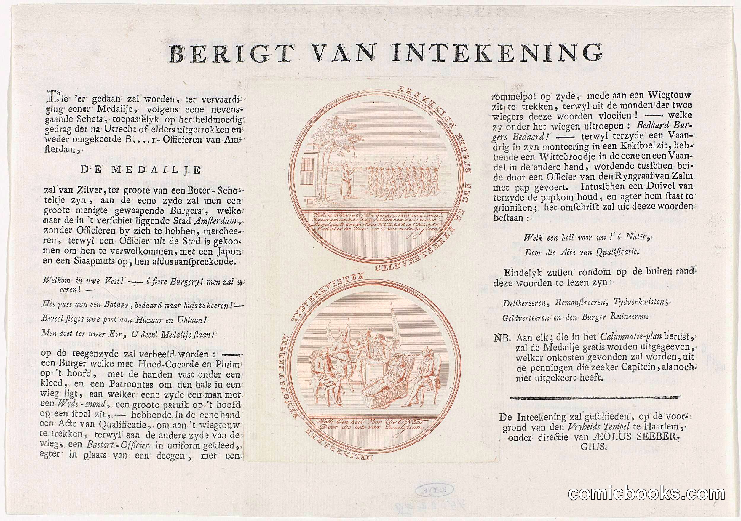 Berigt van Intekening [Notice of Subscription]