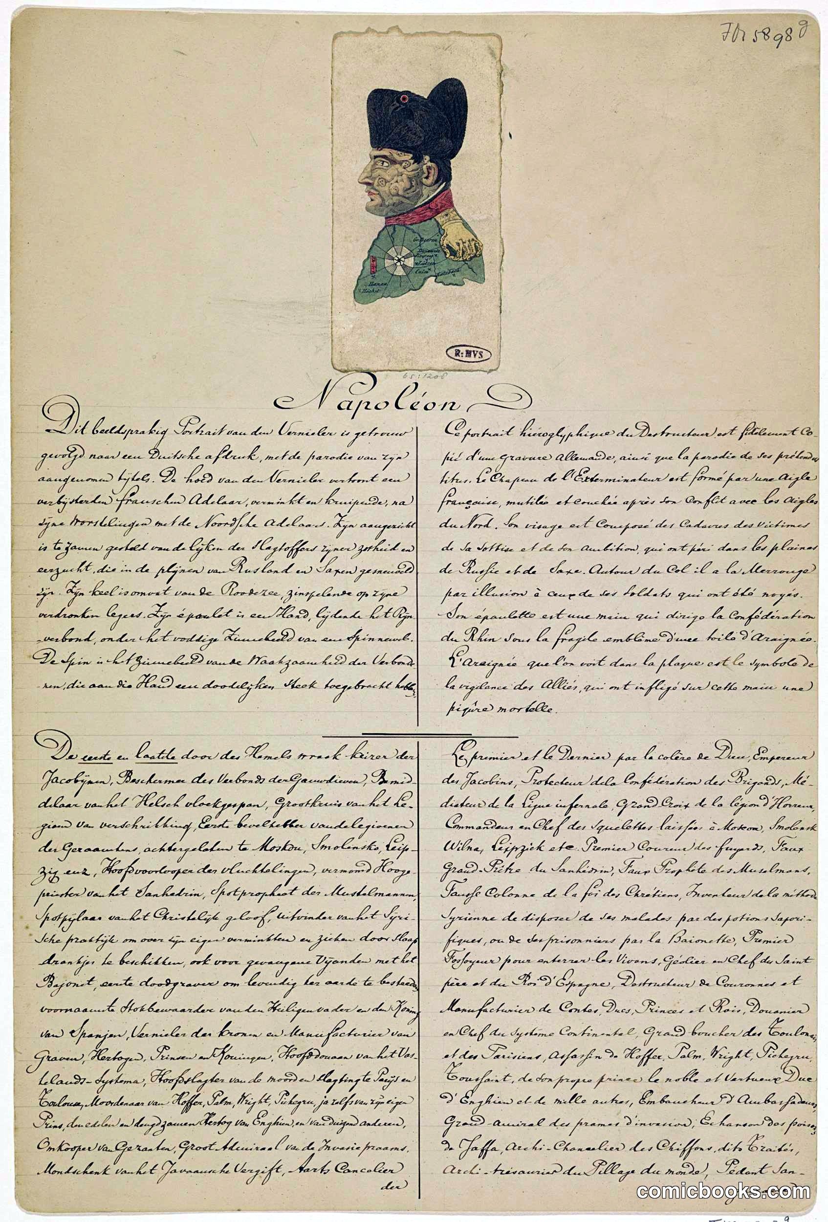 Spotprent op Napoleon