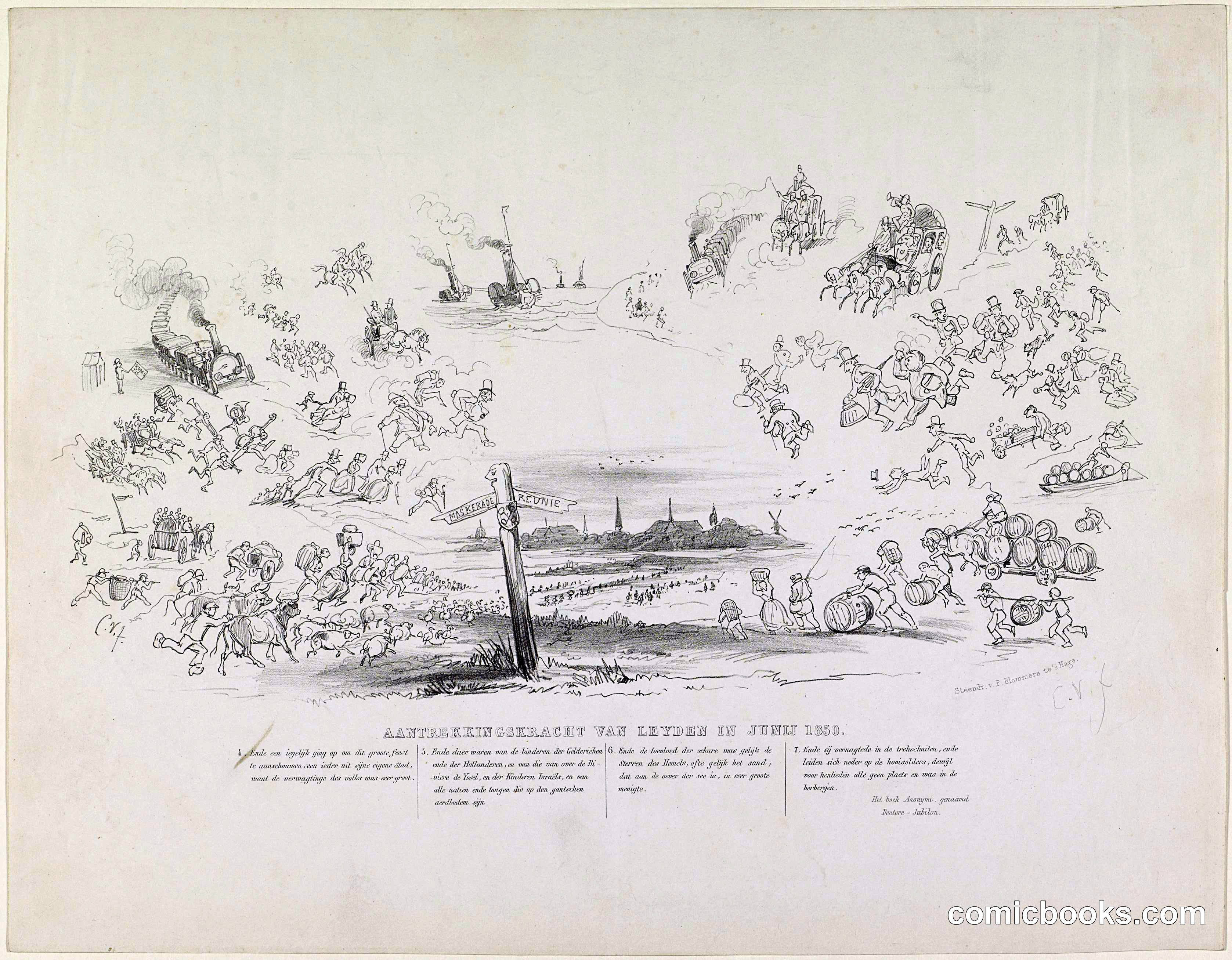 Aantekening Schlacht van Leyden in Juni 1850