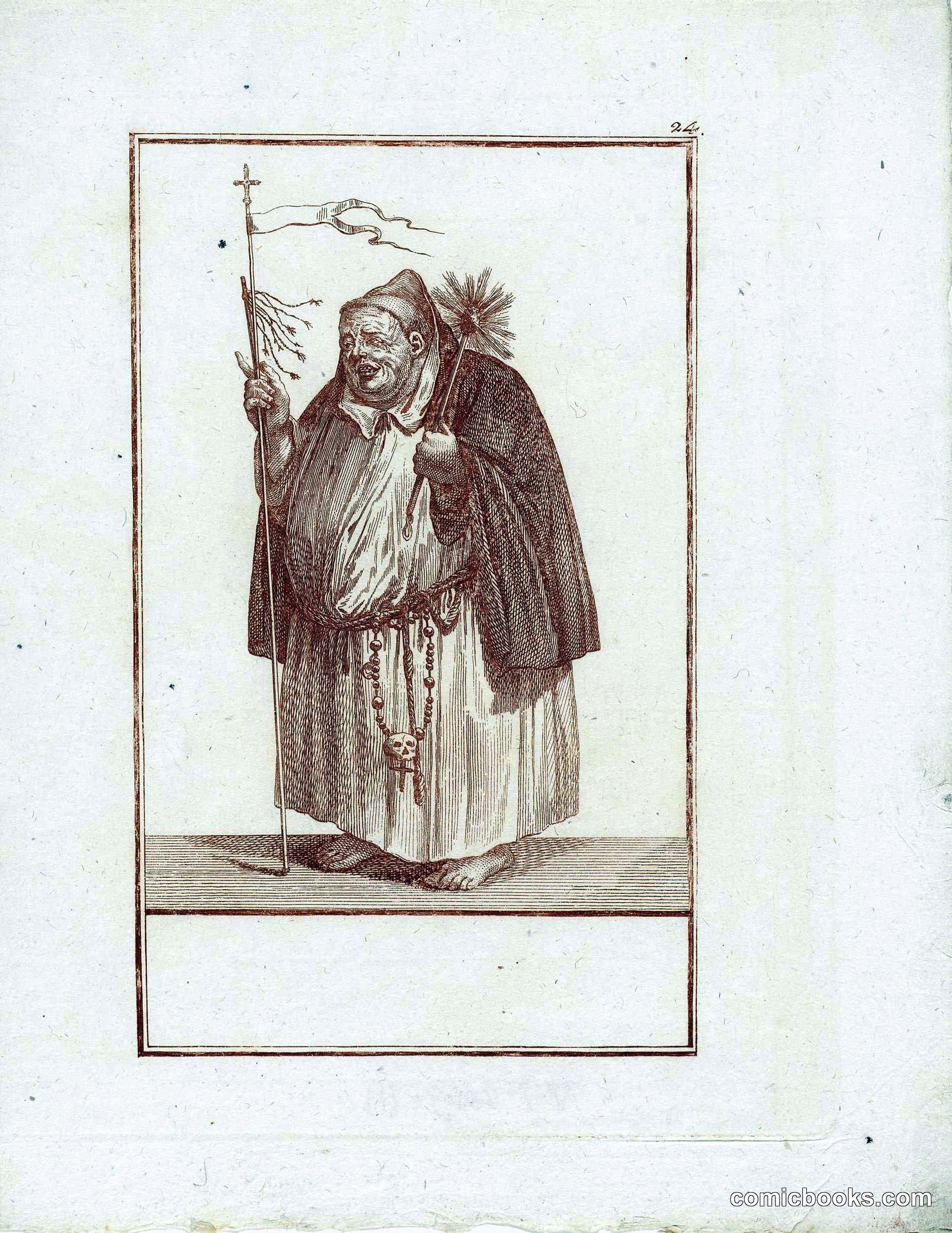 Monnik met gesel en wijwaterkwast (Monk with Scourge and Holy Water Brush)