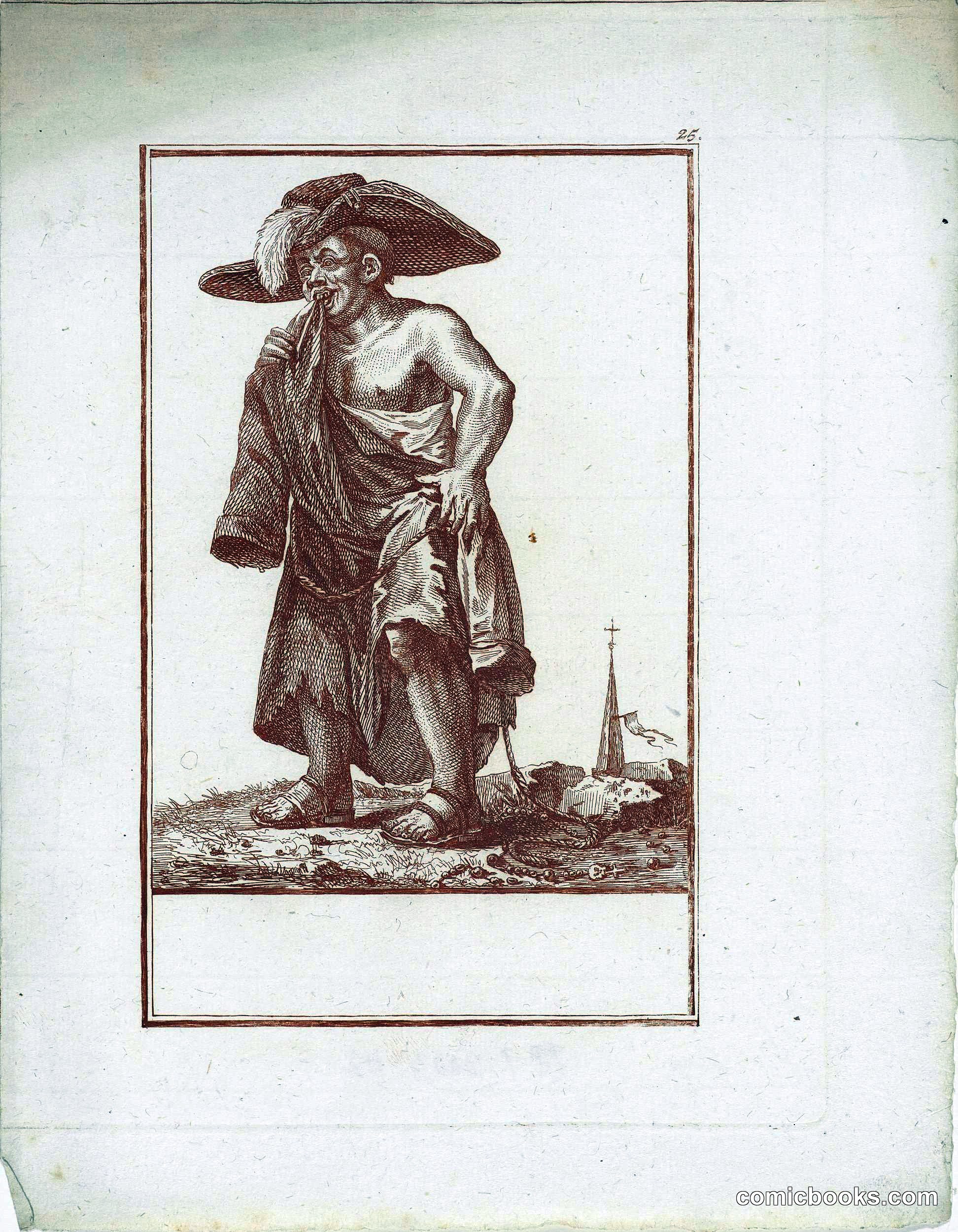 Monnik zijn pij opetend (Monk Eating His Cassock)
