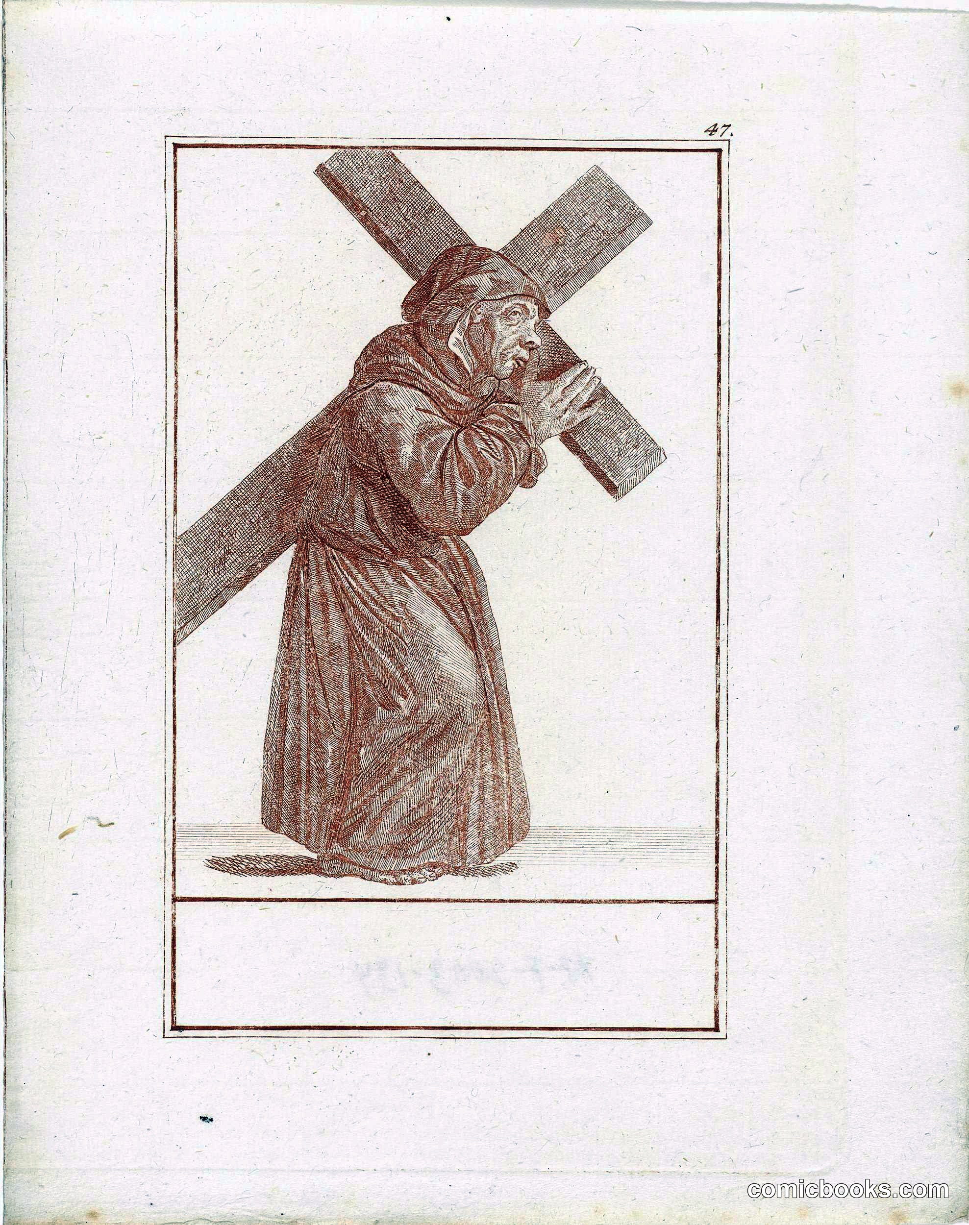 Monk Carrying a Cross