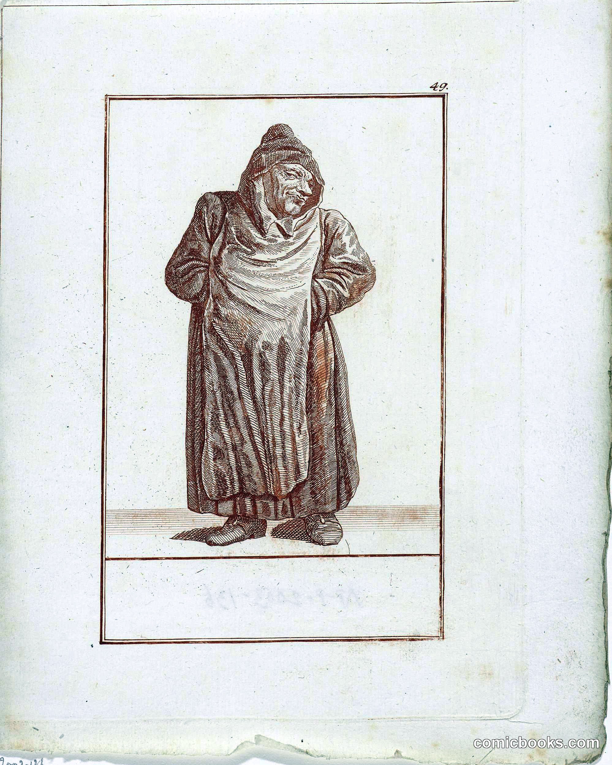 Monnik met voorschoot (Monk with Apron)