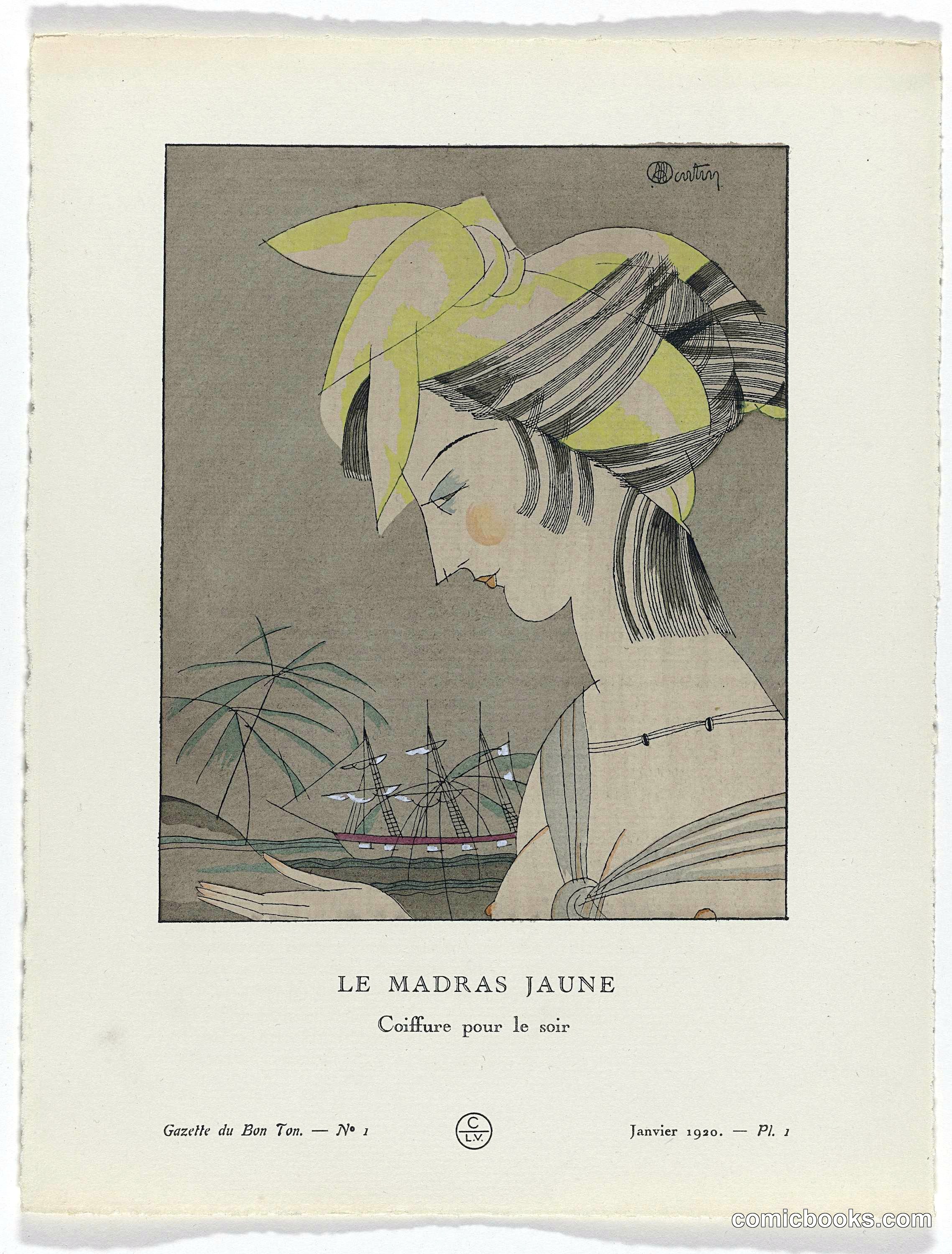 Le Madras Jaune (The Yellow Madras): Evening Coiffure
