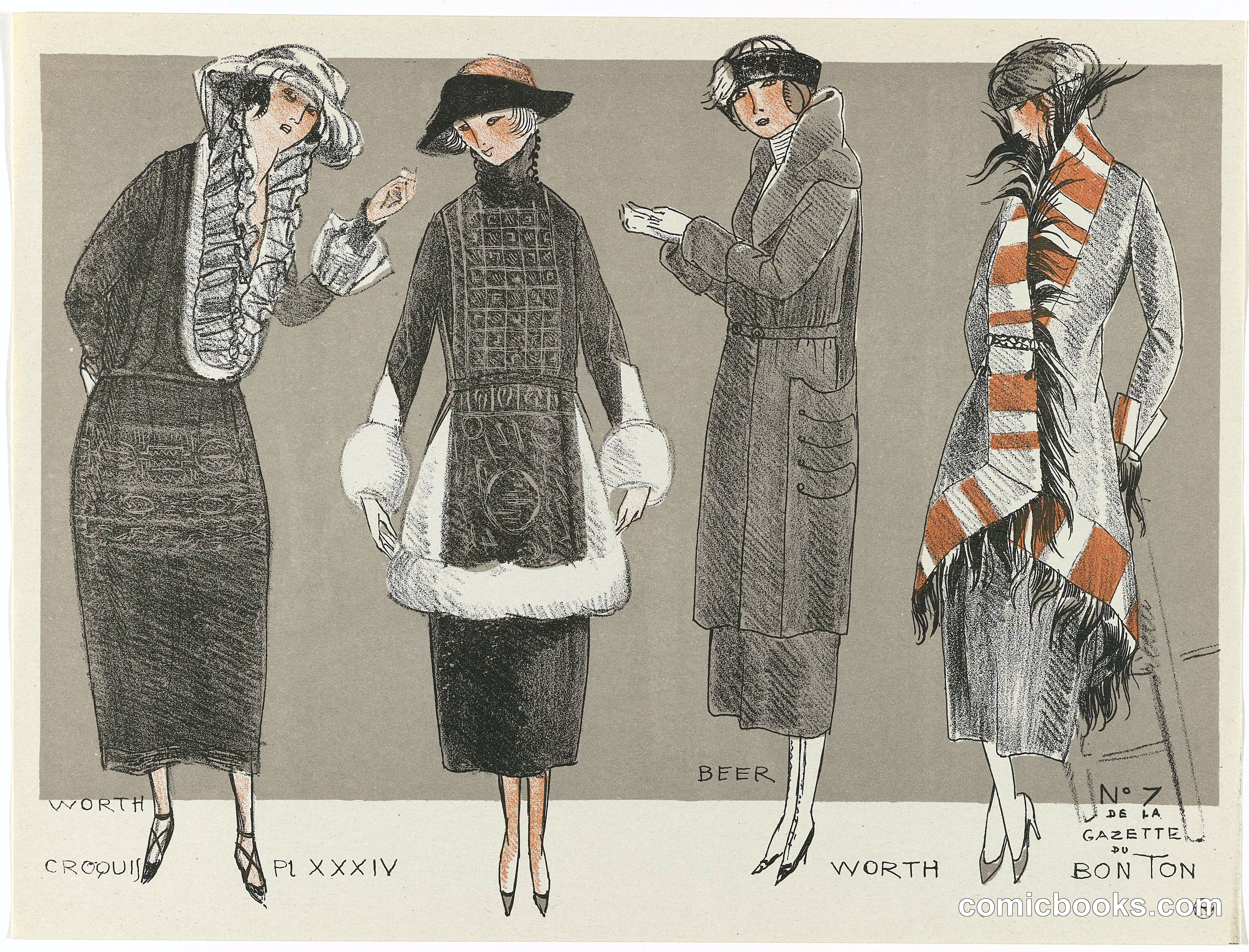 Fashion Designs from Gazette du Bon Ton