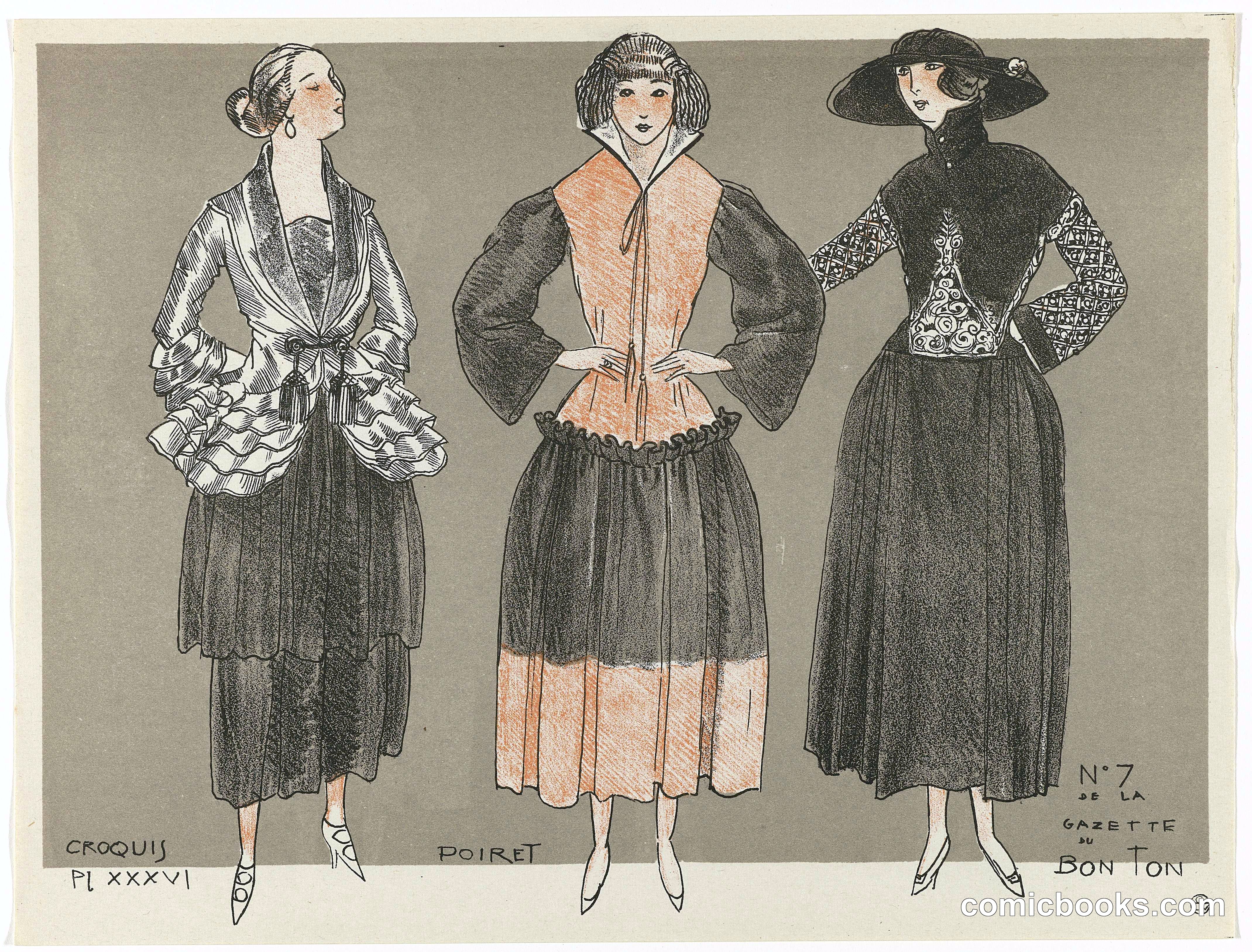 Fashion Plates from Gazette du Bon Ton