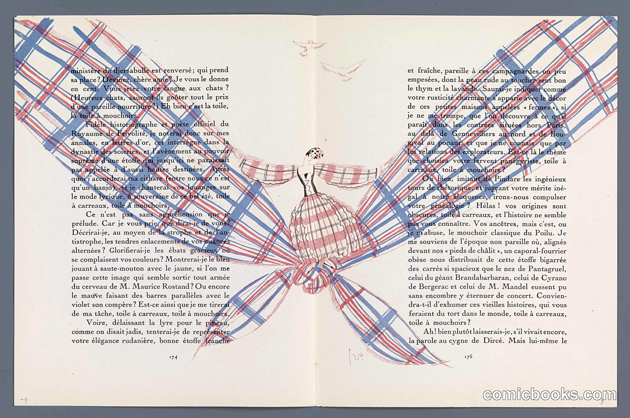 Fashion Illustration with Plaid Border Design