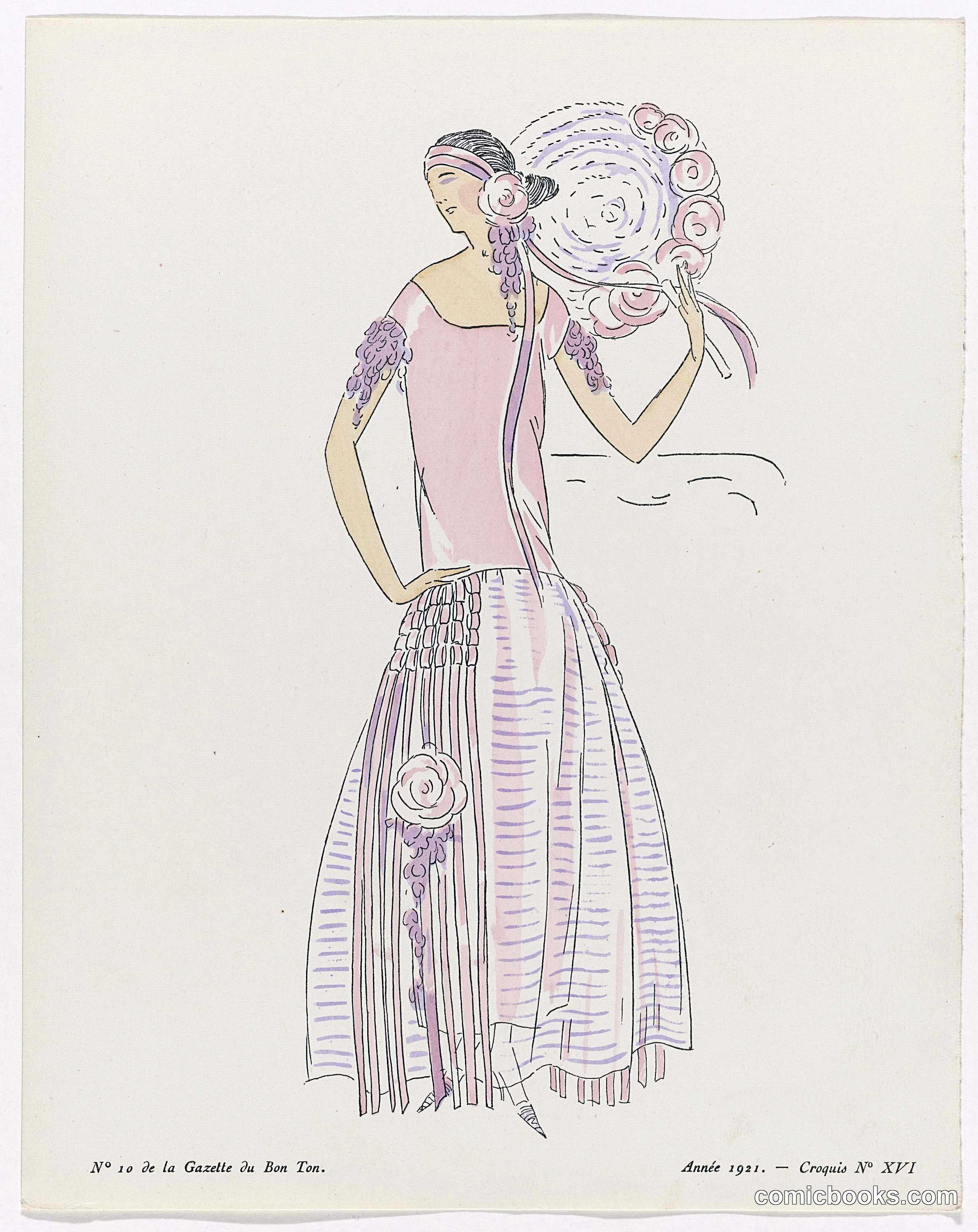 Fashion Illustration from Gazette du Bon Ton