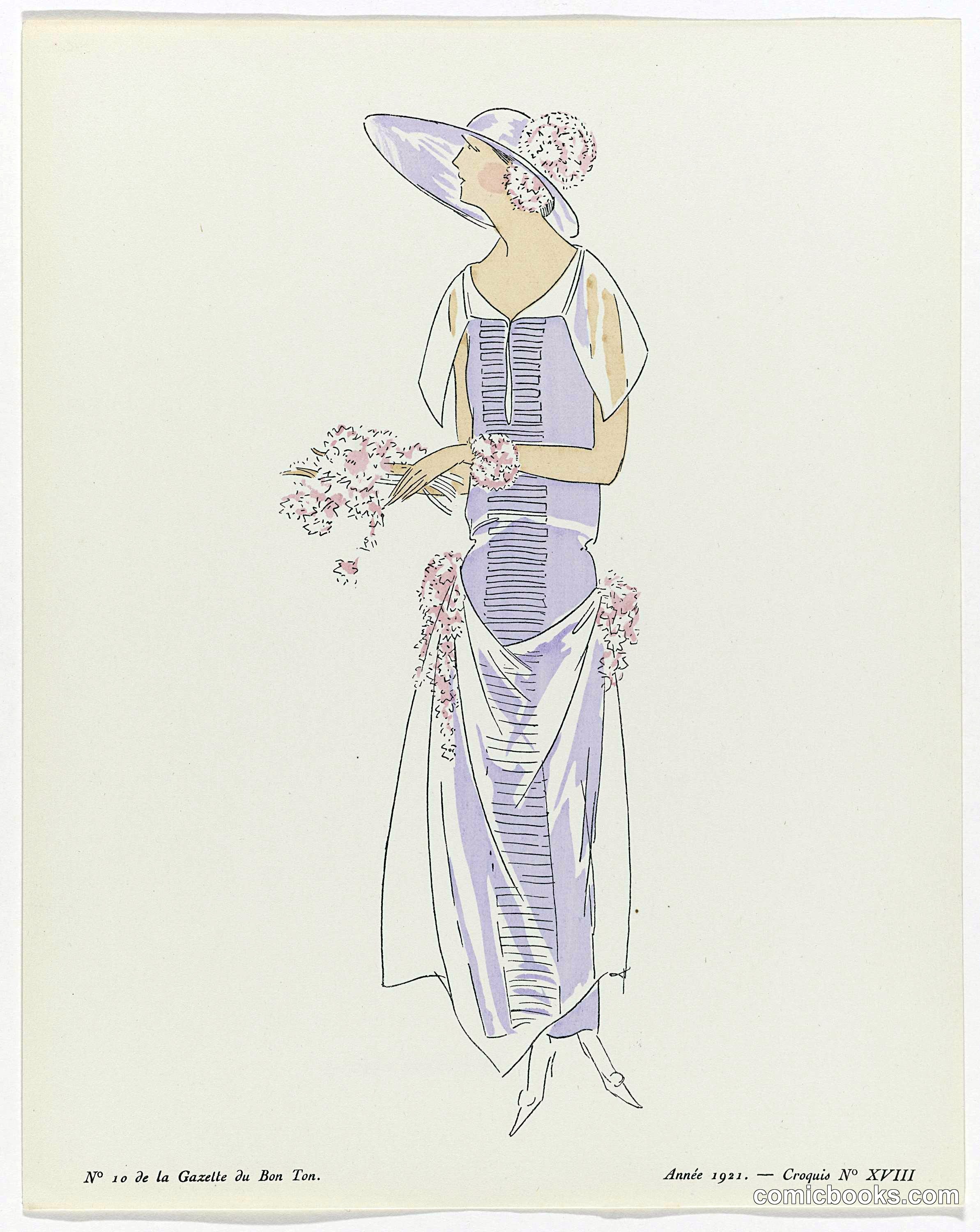 Fashion Illustration from Gazette du Bon Ton