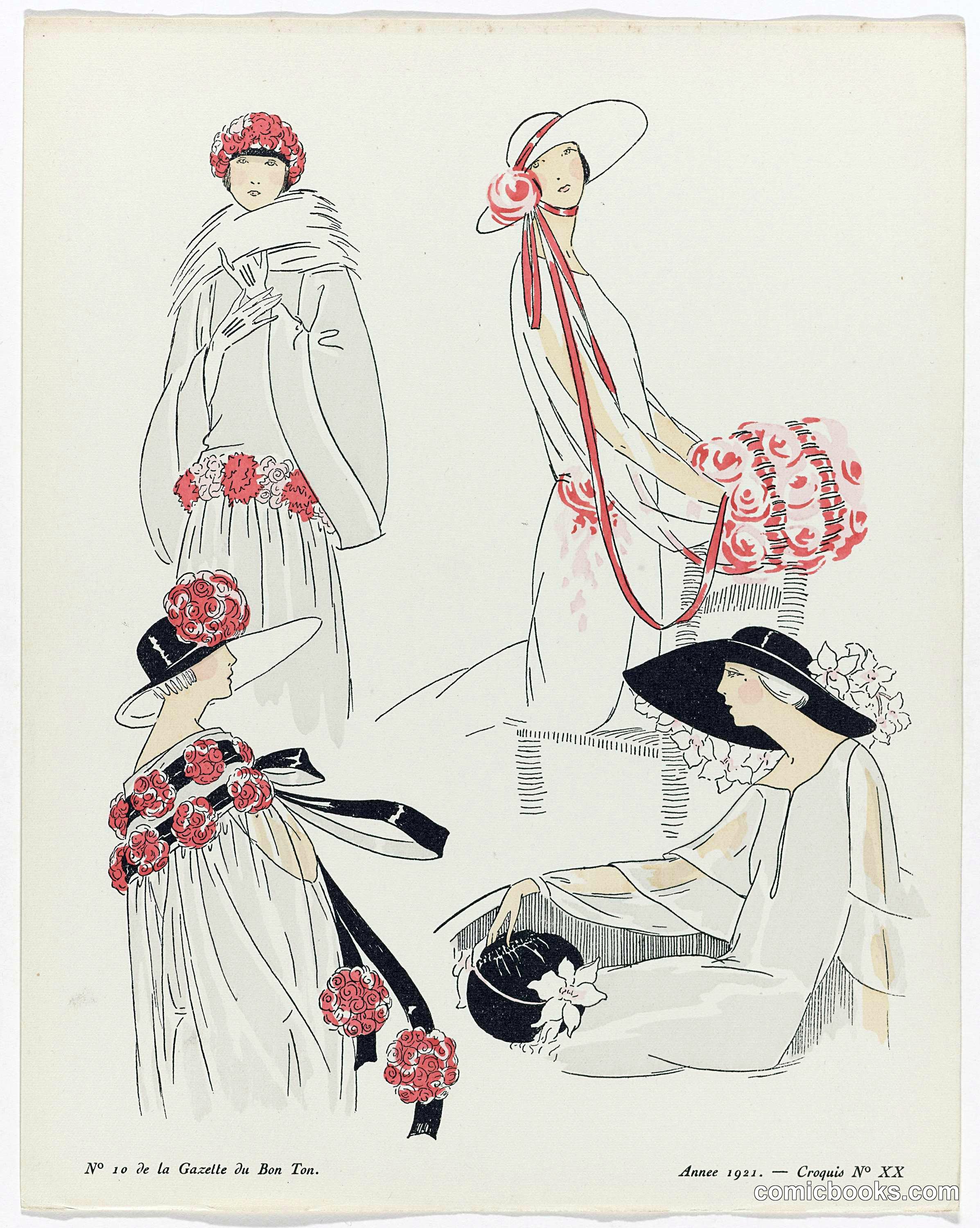 Fashion Illustration from Gazette du Bon Ton