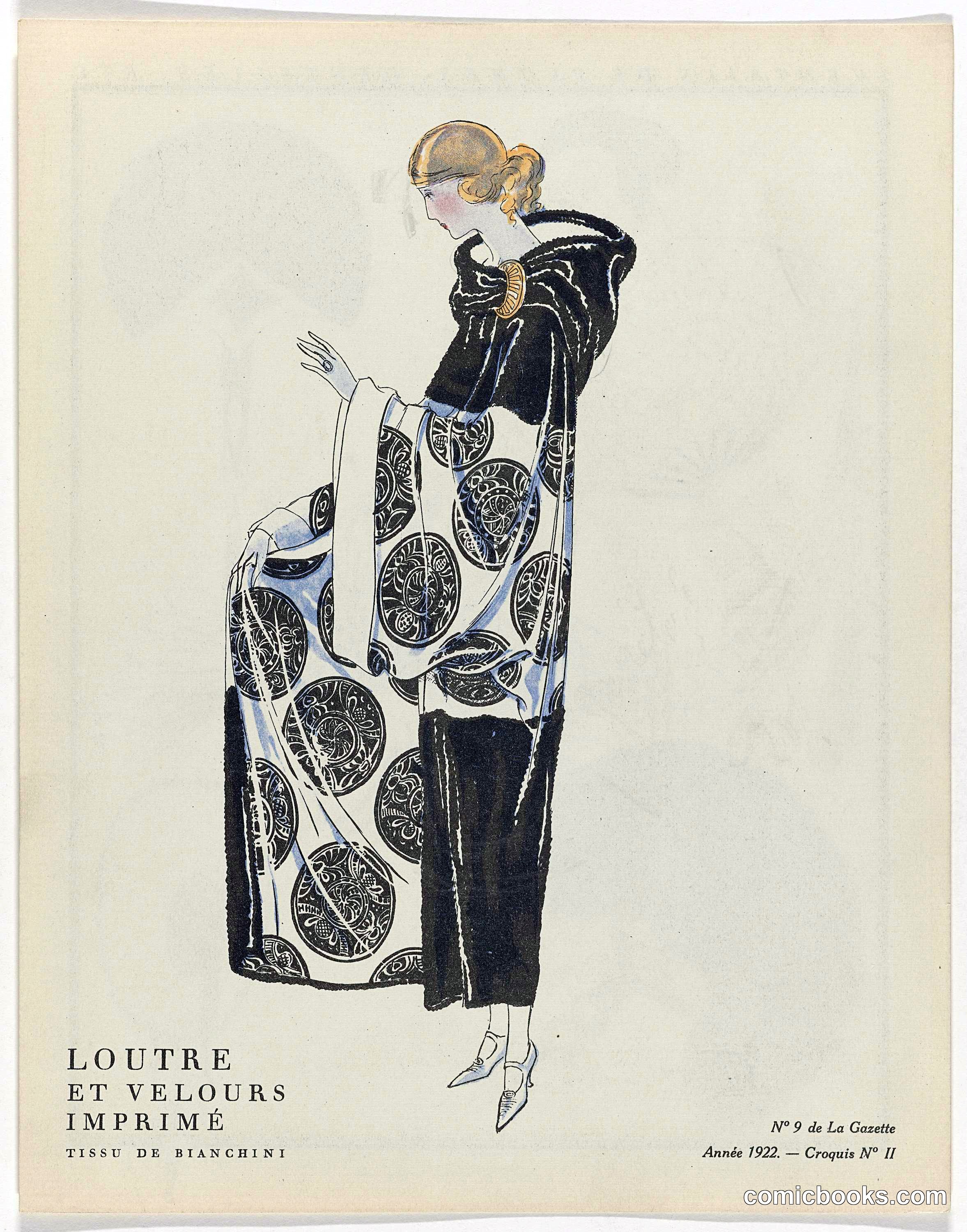 Loutre et velours imprimé (Otter and Printed Velvet)