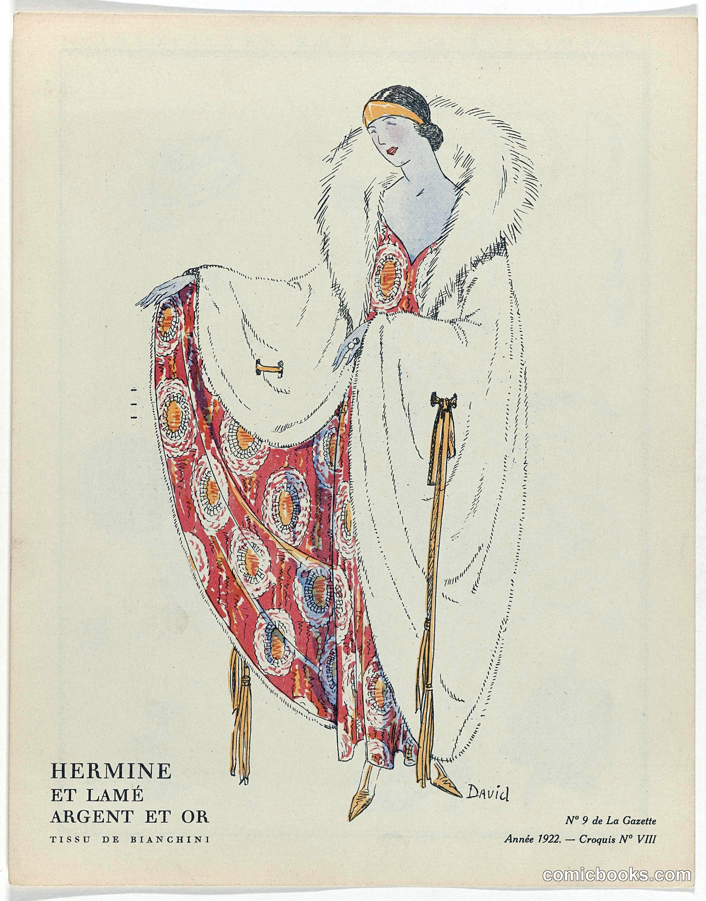 Hermine et lamé argent et or (Hermine and Silver and Gold Lamé)