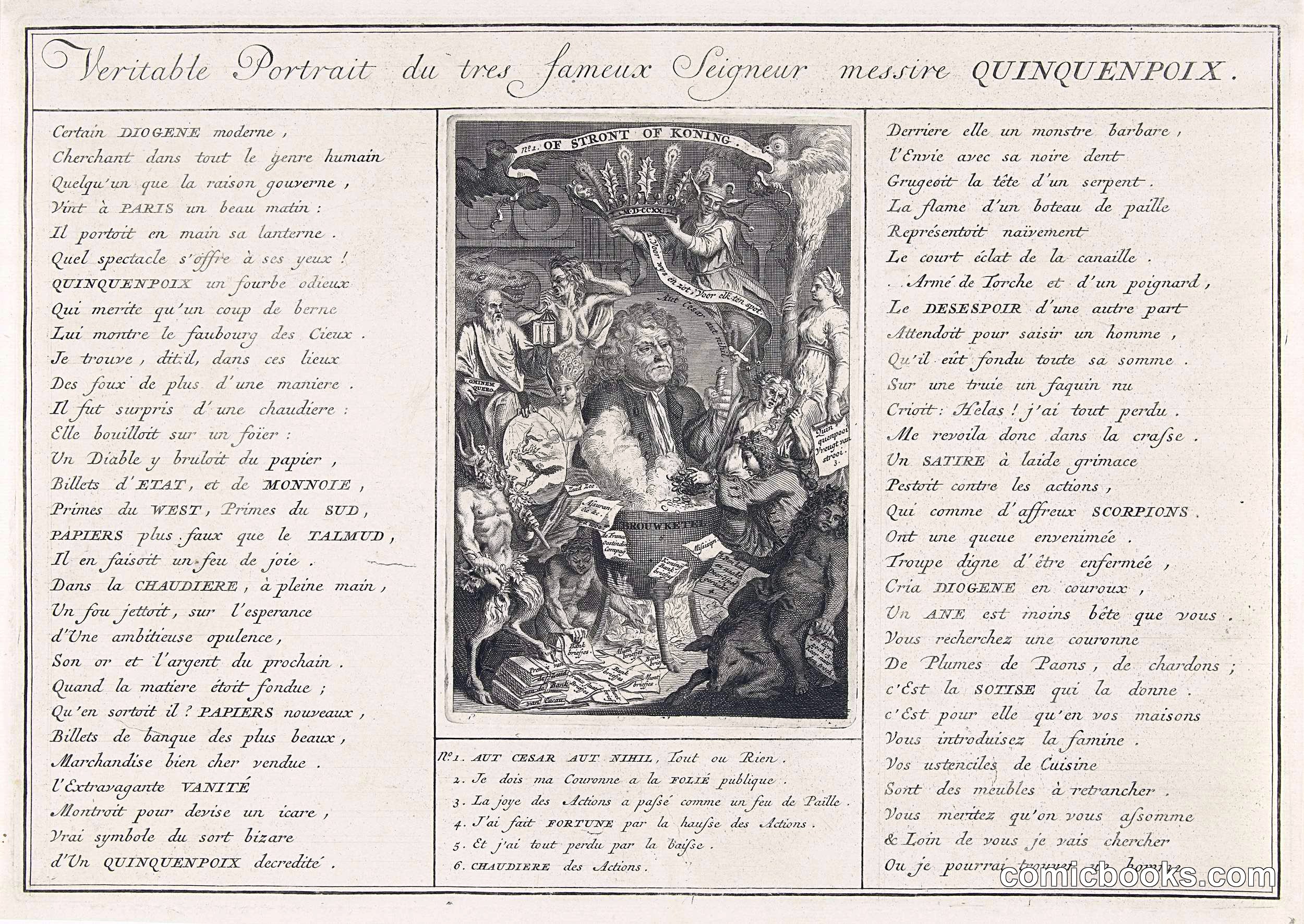 A True Portrait of the Famous Monsieur Quinquempoix