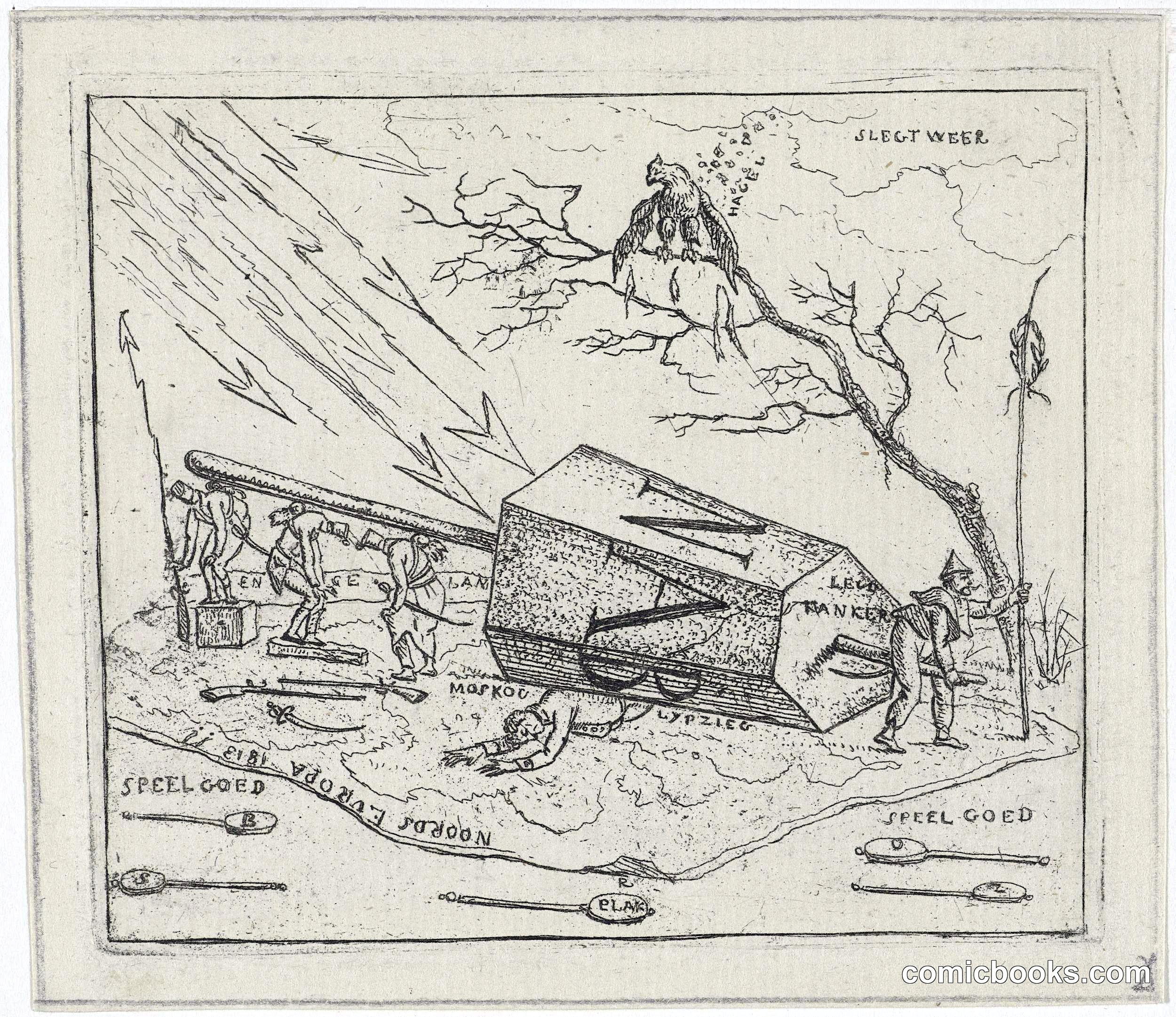 Napoleon Crushed Beneath a Hexagonal Block