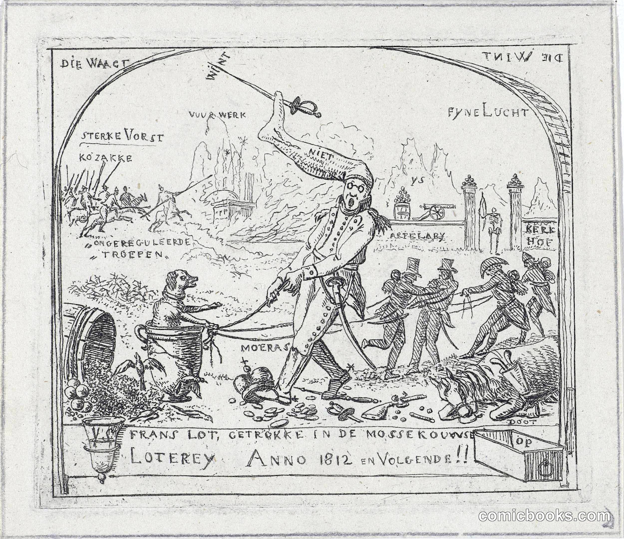 Napoleon Dragging a Dog Through the Marsh