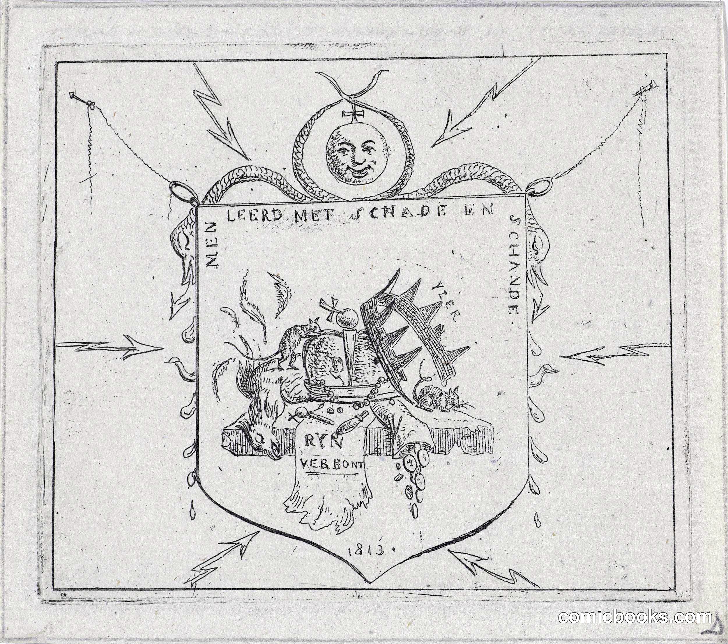 Shield with Broken Crowns and Torn Banner of the Rhinebund