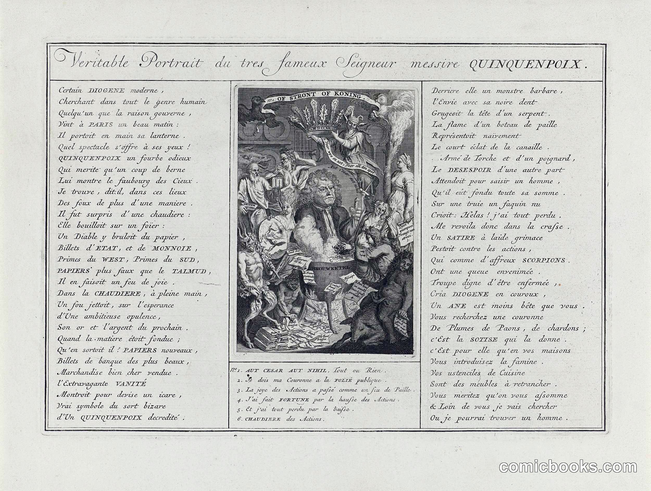 Veritable Portrait du très fameux Seigneur mestre QUINQUEMPOIX