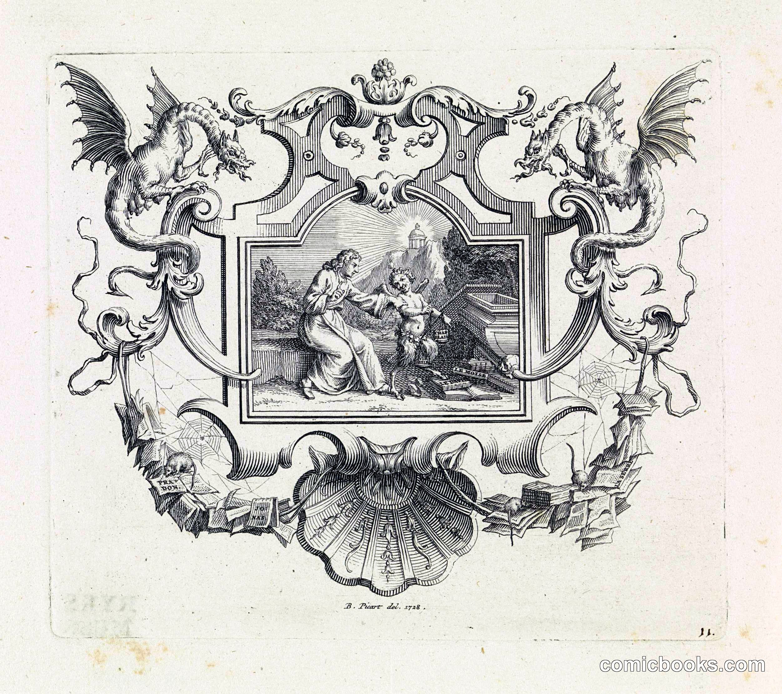 Nicolas Boileau with a Satyr
