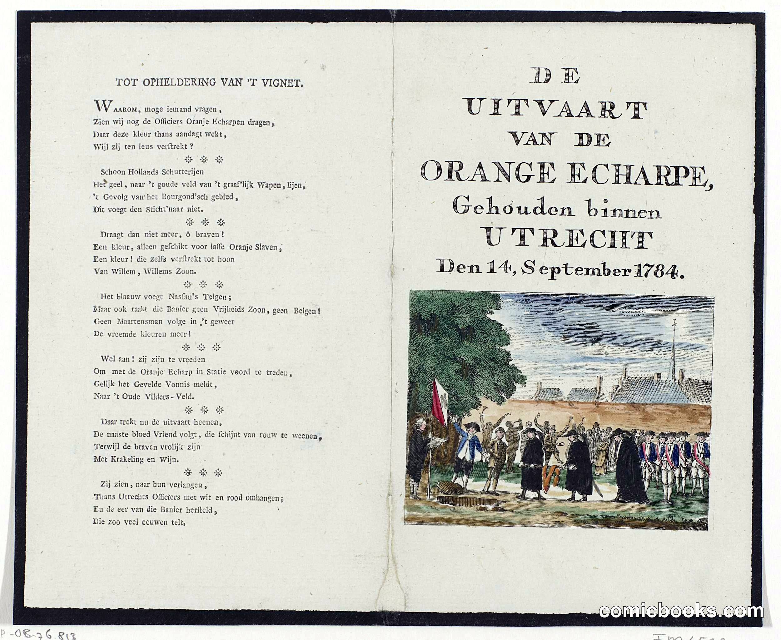 The Funeral Procession of the Orange Sash at Utrecht