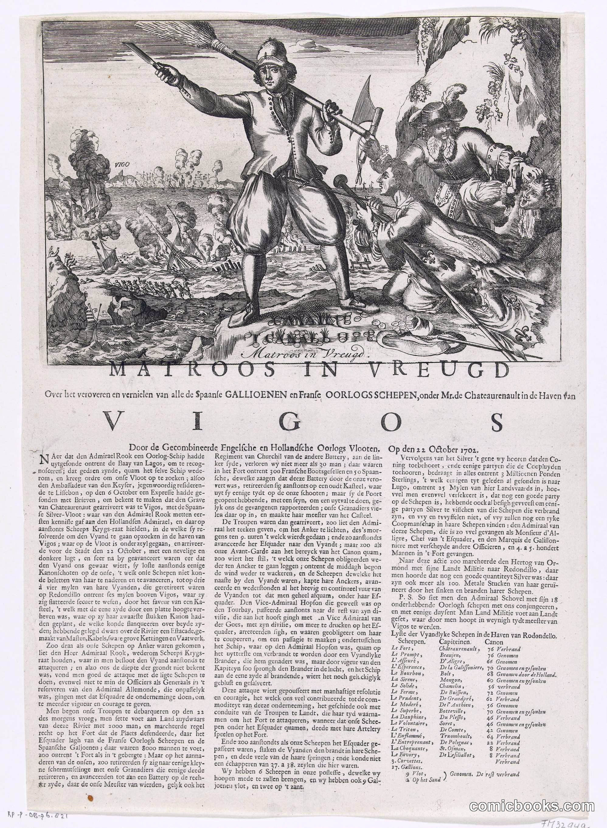 Dutch Naval Victory at Vigo, 1702