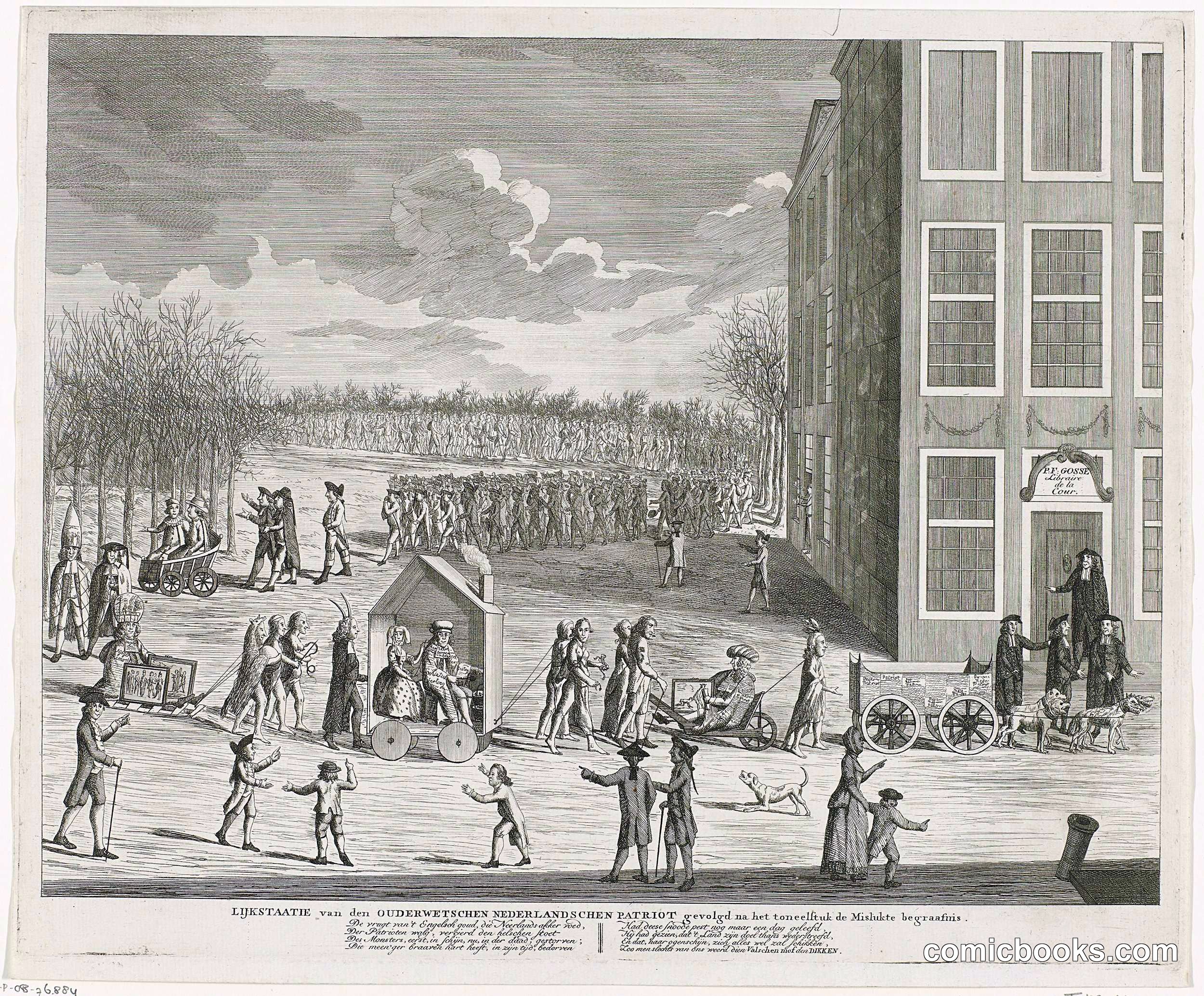 Satirical Print on the Cessation of 'The Old-Fashioned Dutch Patriot' Magazine