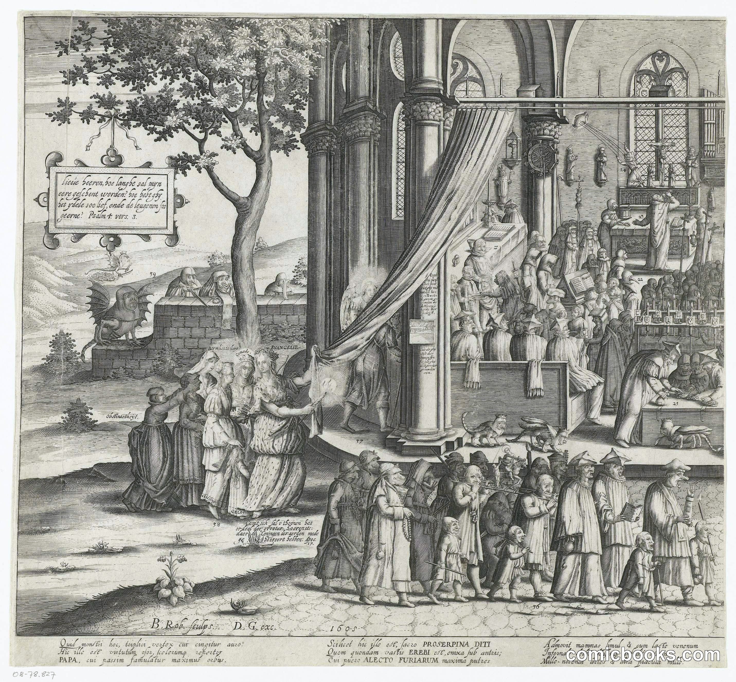 Grotesque Satire on the Roman Church (Left Panel)