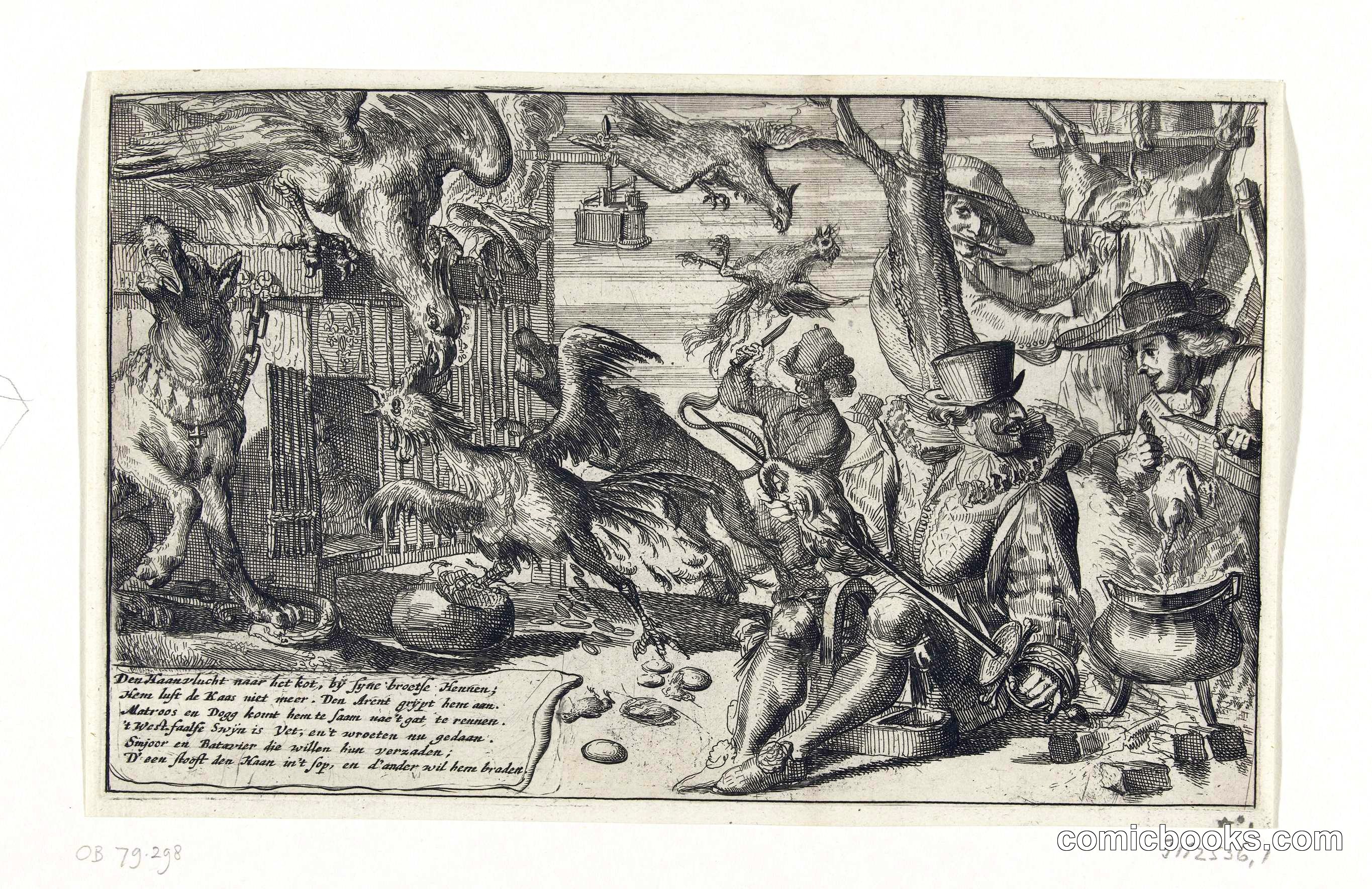 Spotprent op de Fransen [A Scornful Print Against the French]