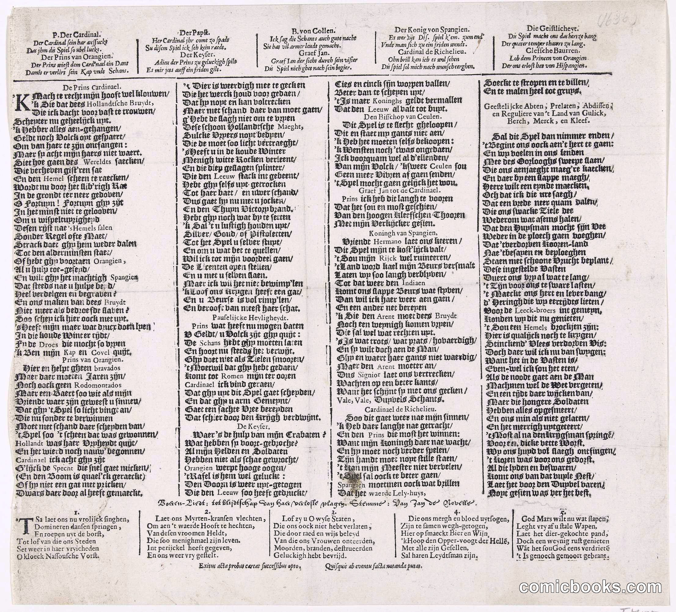 Broadsheet on the Siege of Schenckenschans