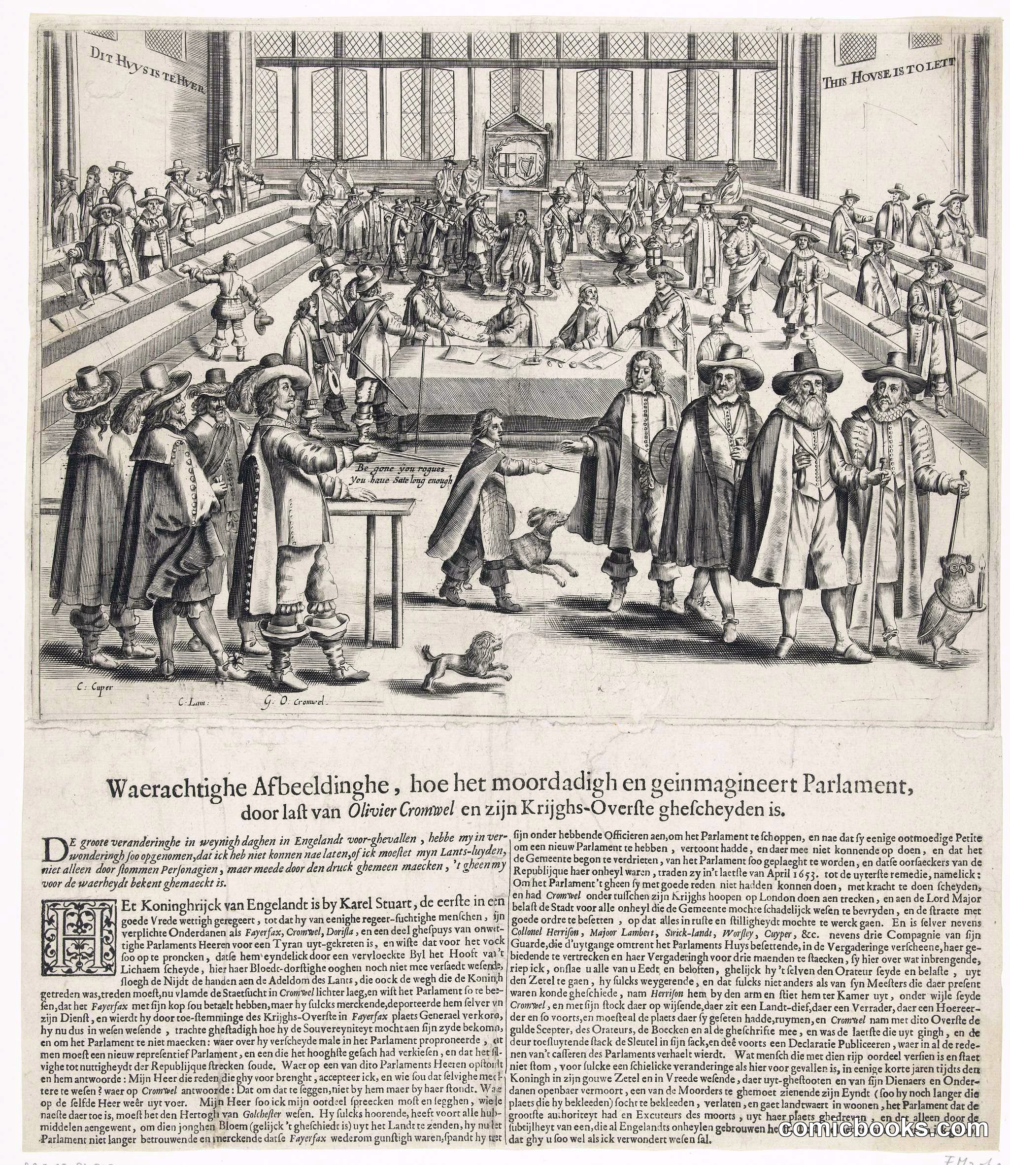 Oliver Cromwell Dismisses Parliament