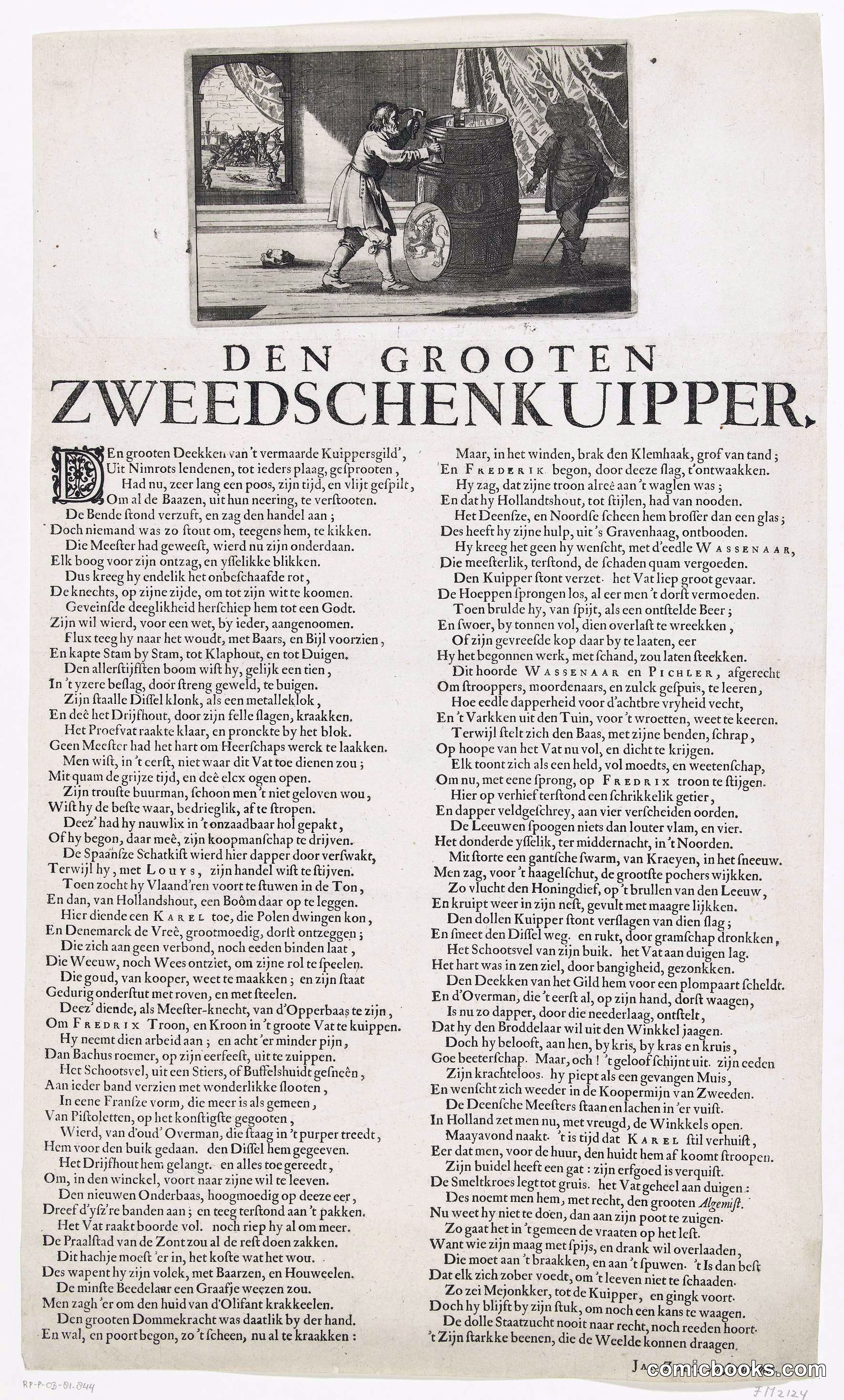Den Grooten Zweedschenkuipper (The Great Swedish Barrel-Cooper)